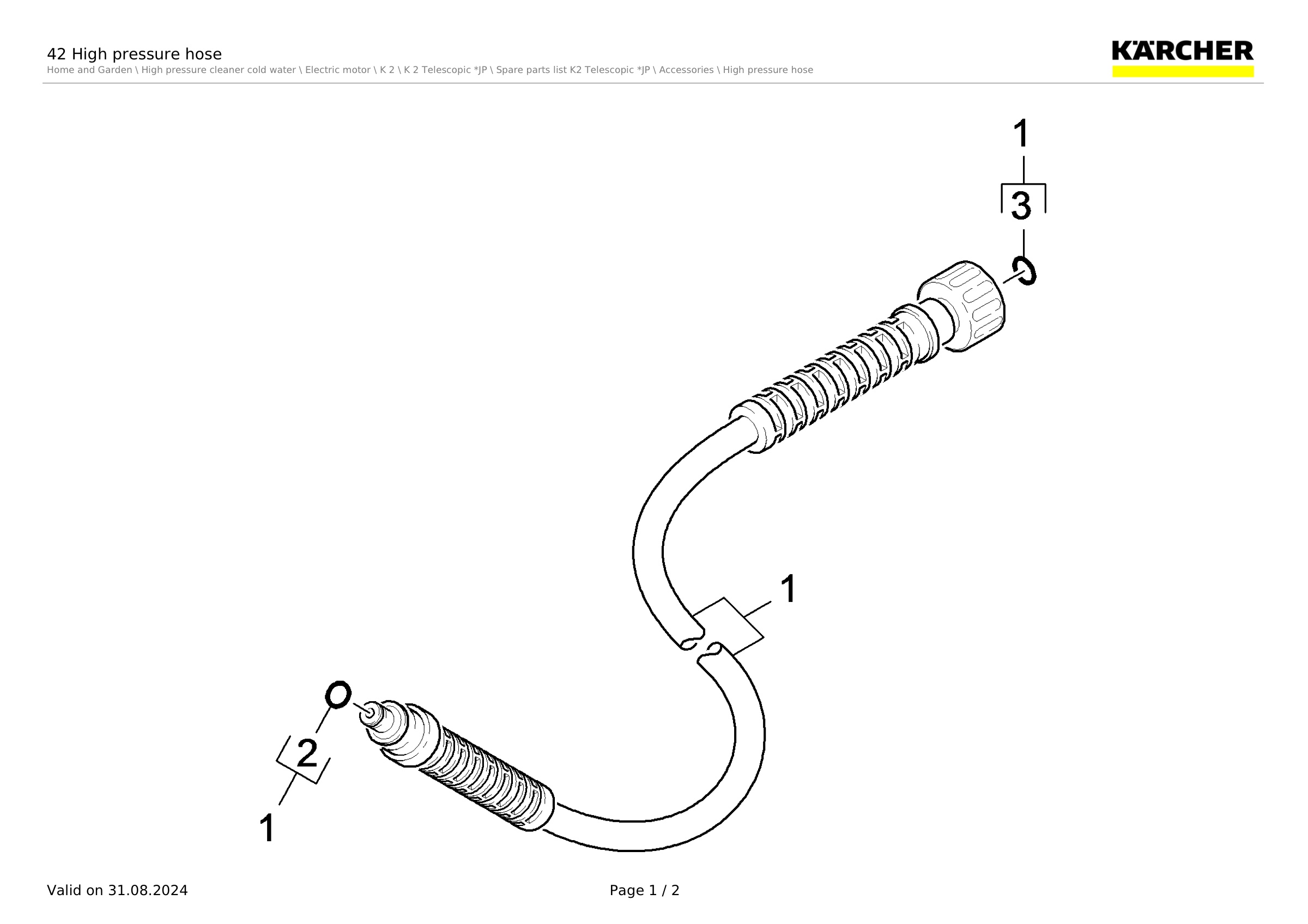 42 High pressure hose