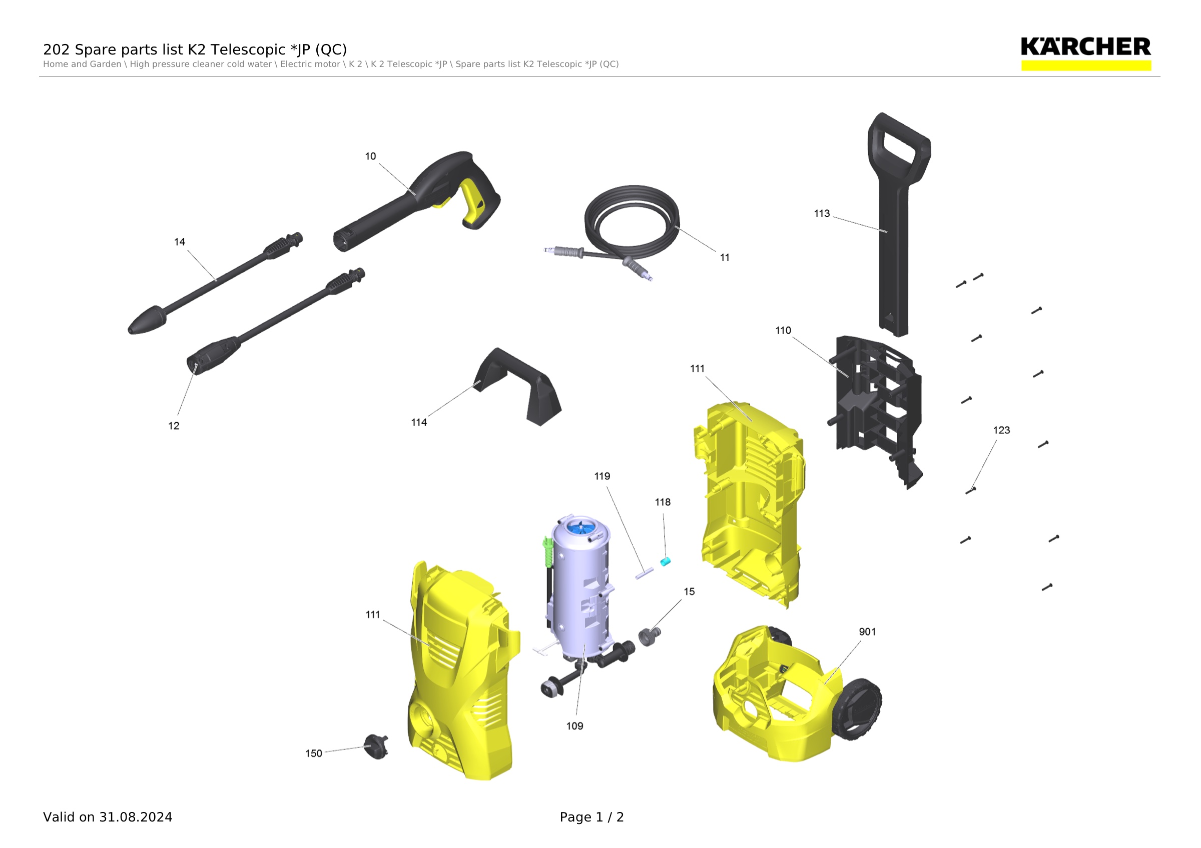202 Spare parts list K2 Telescopic *JP (QC)