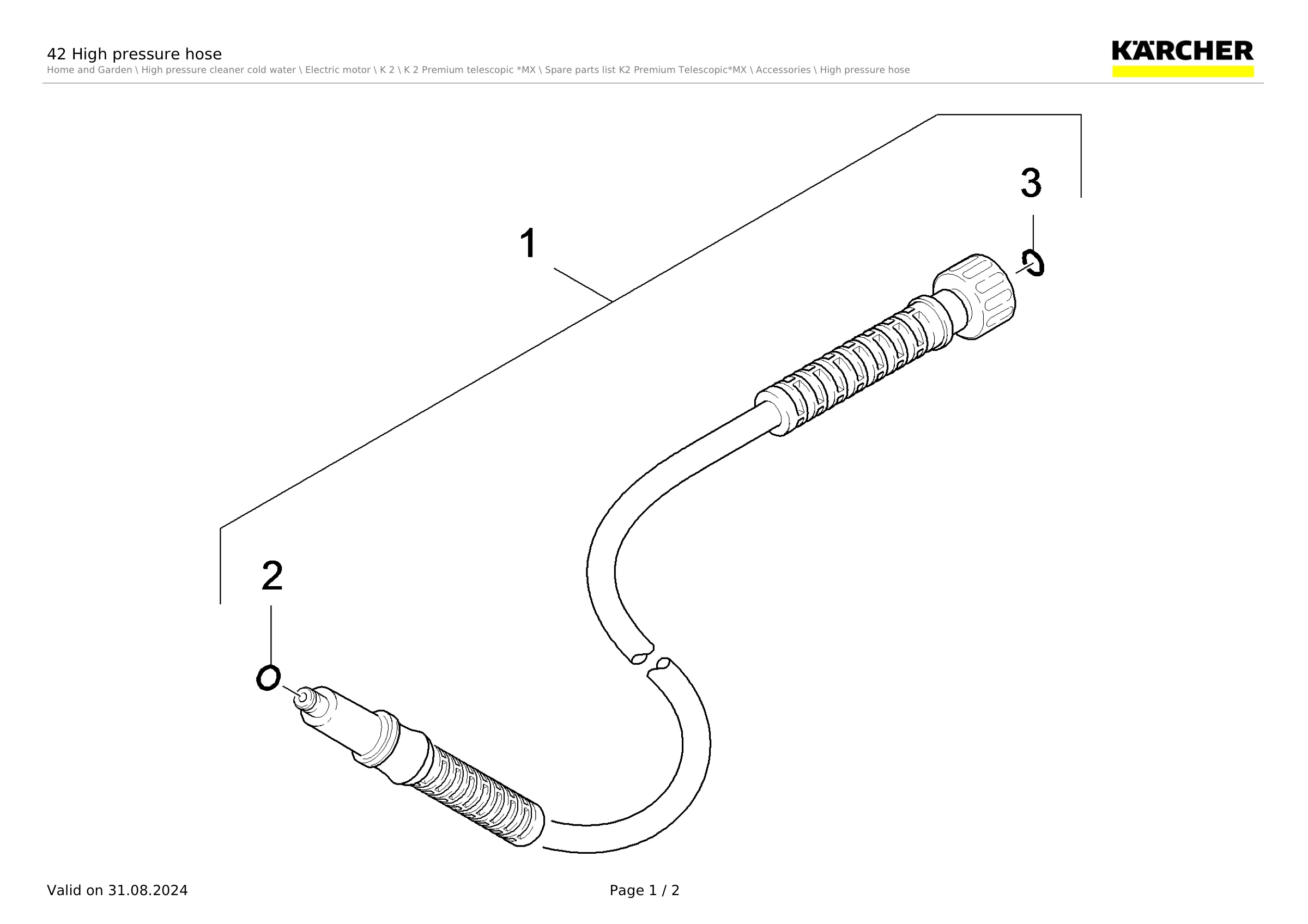 42 High pressure hose