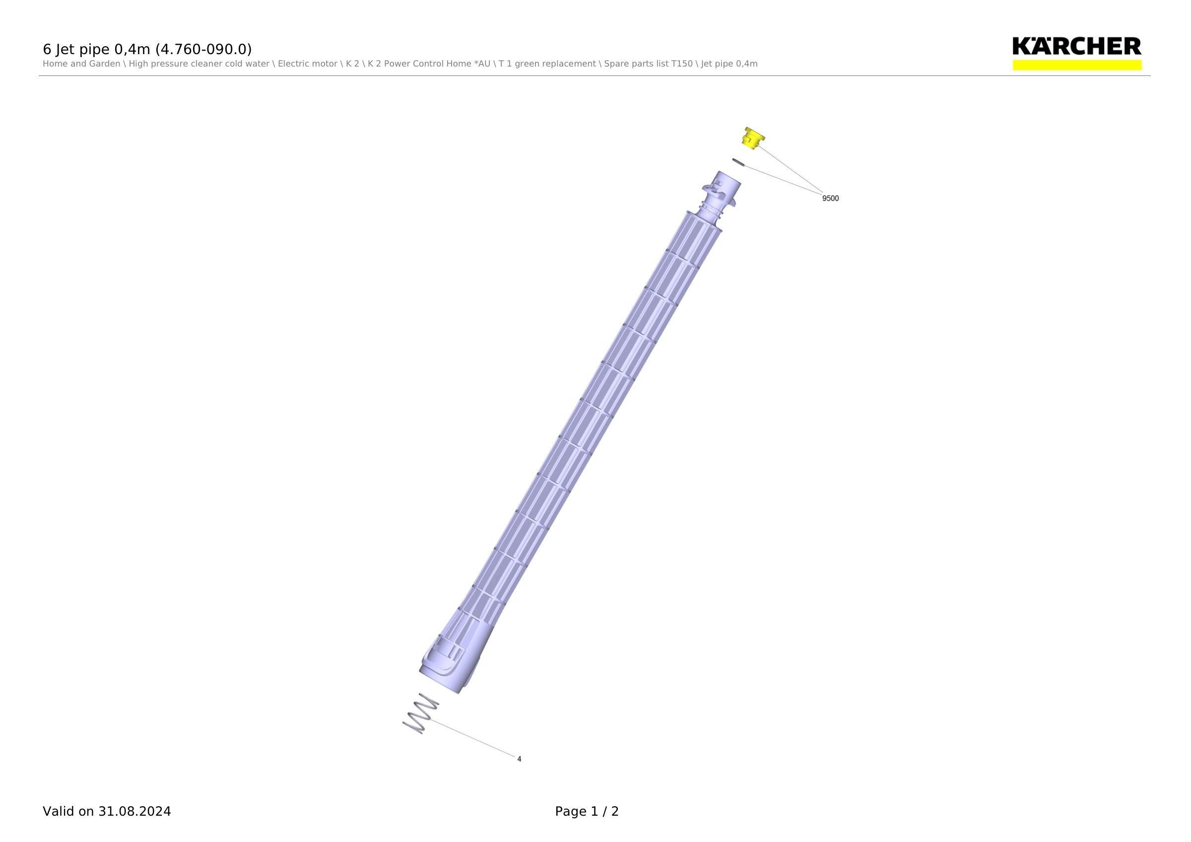 6 Jet pipe 0,4m (4.760-090.0)