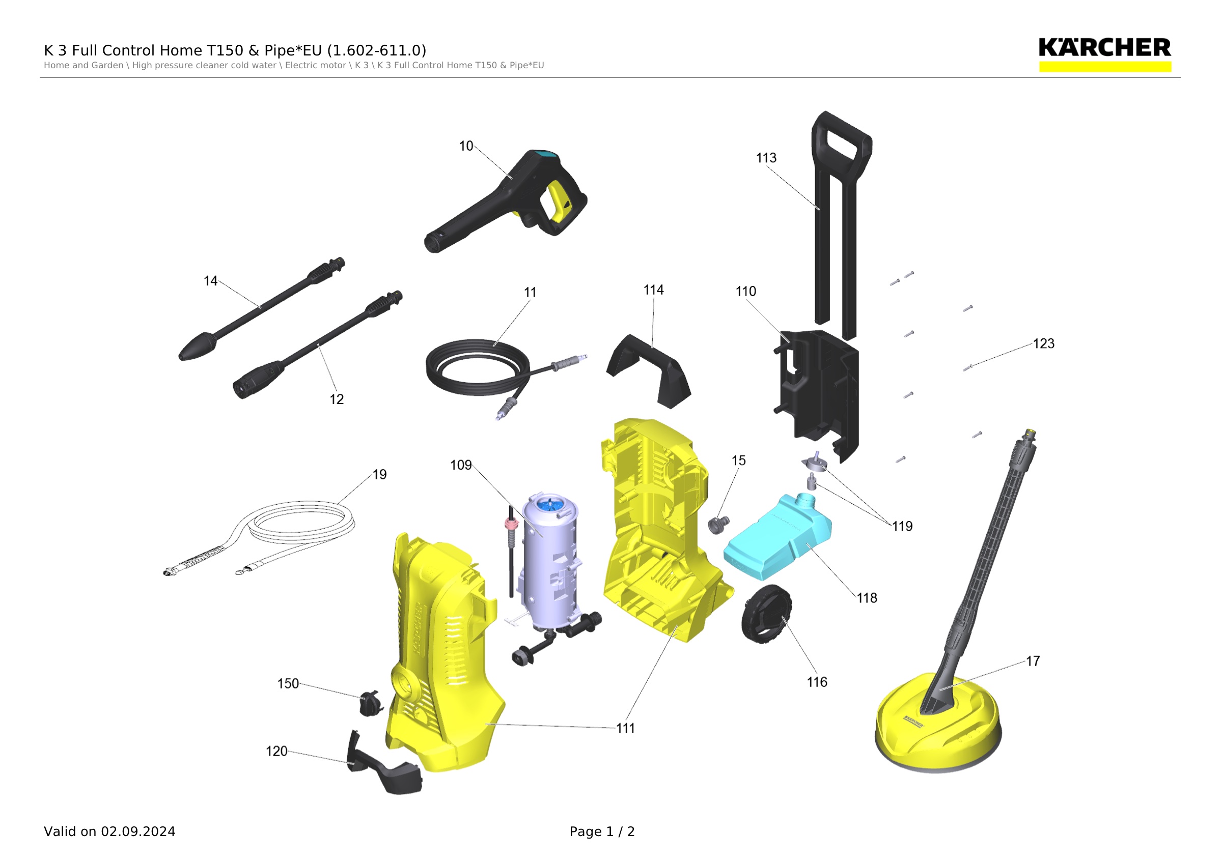 K 3 Full Control Home T150 & Pipe*EU (1.602-611.0)