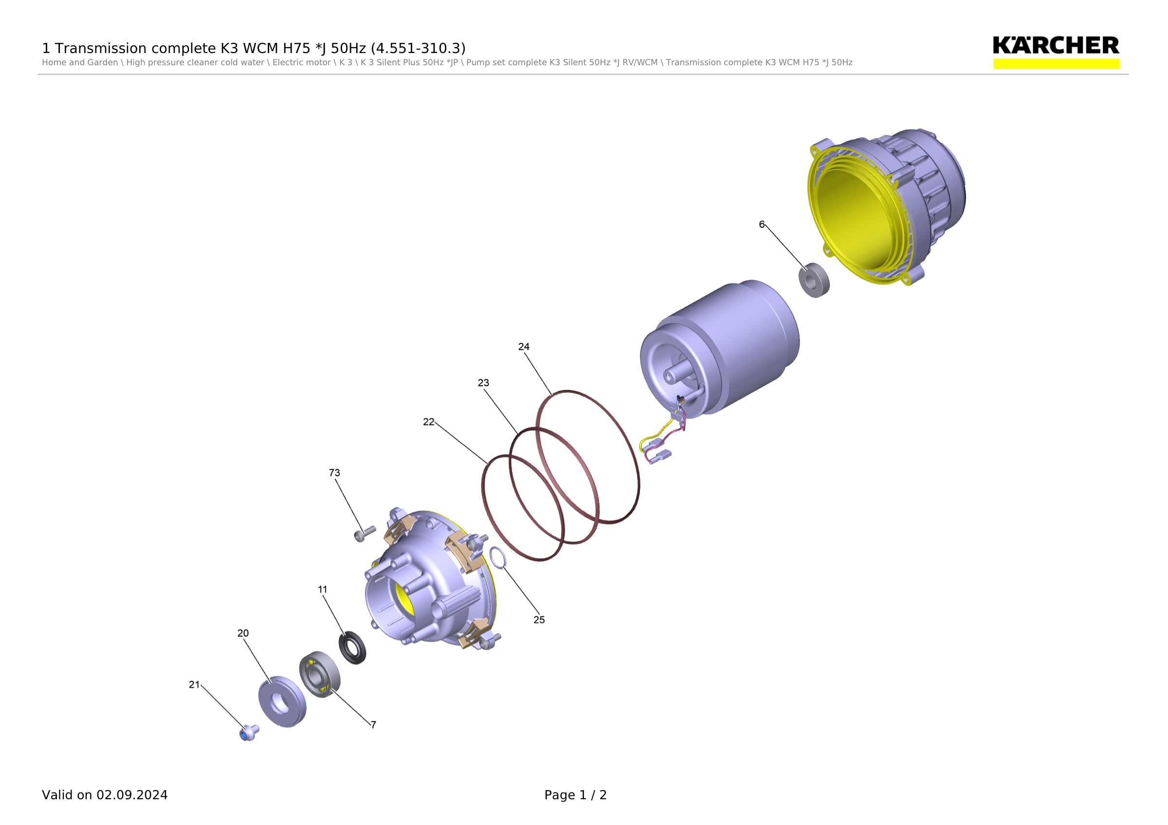 1 Transmission complete K3 WCM H75 *J 50Hz (4.551-310.3)