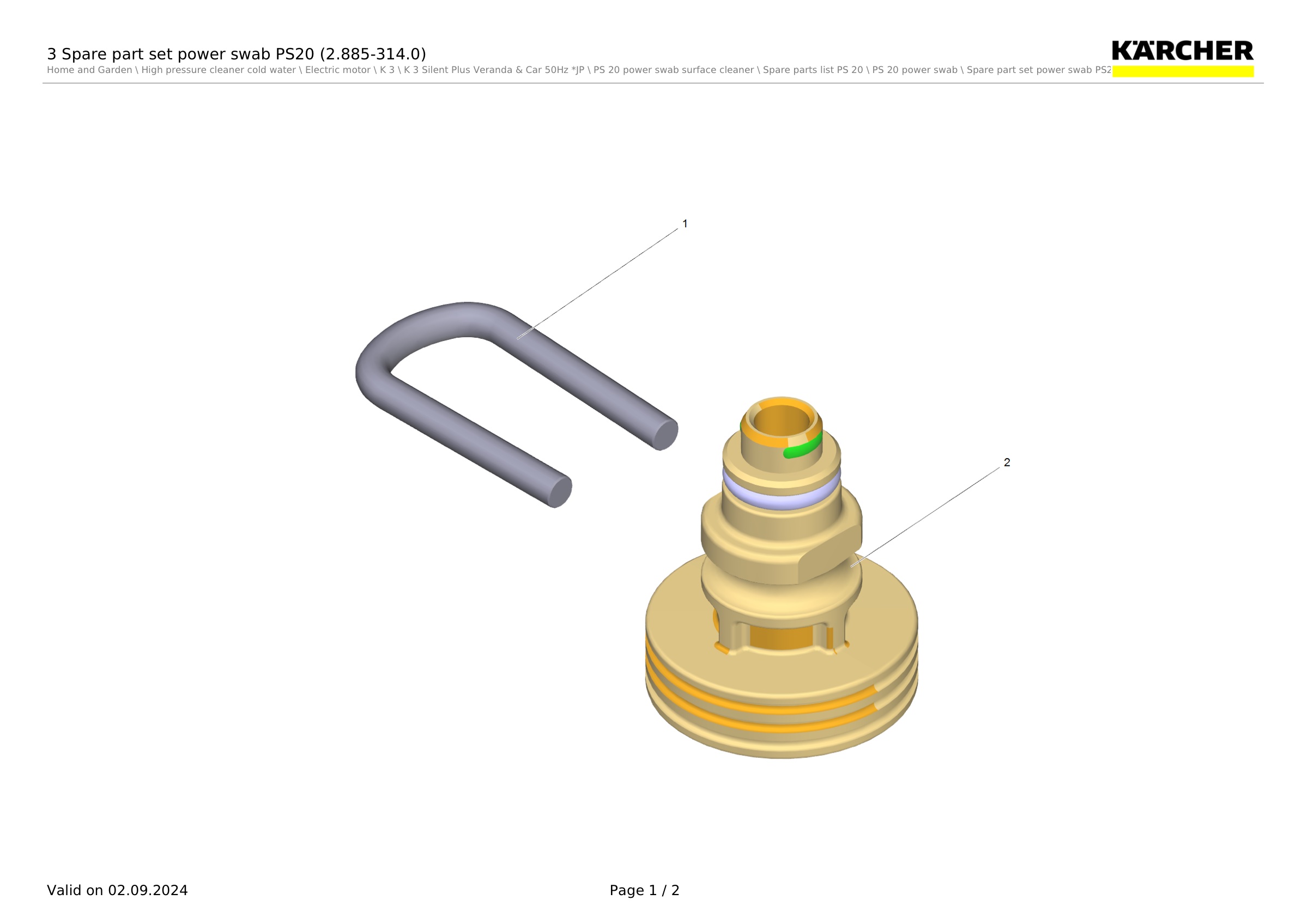 3 Spare part set power swab PS20 (2.885-314.0)