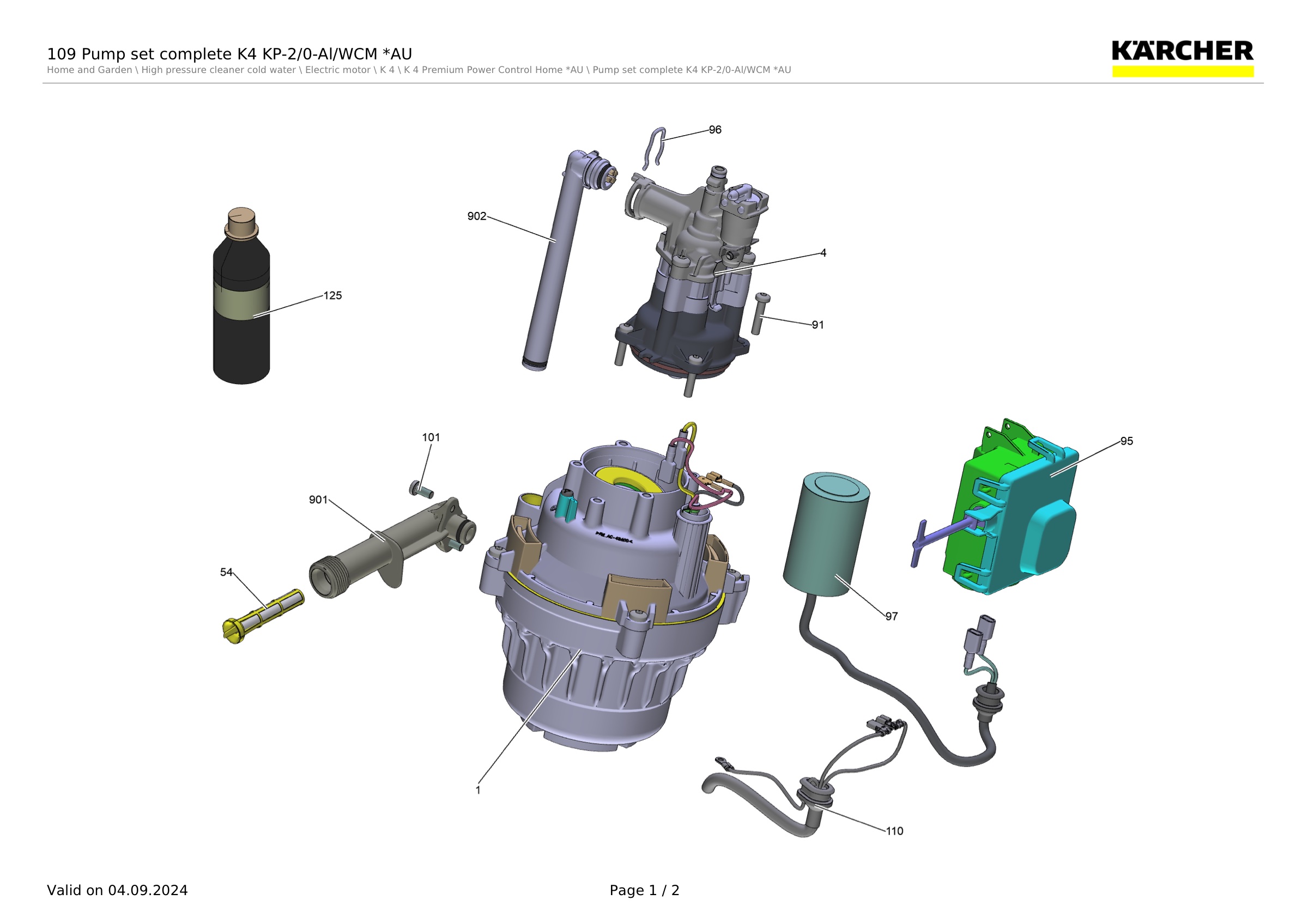 109 Pump set complete K4 KP-2/0-Al/WCM *AU