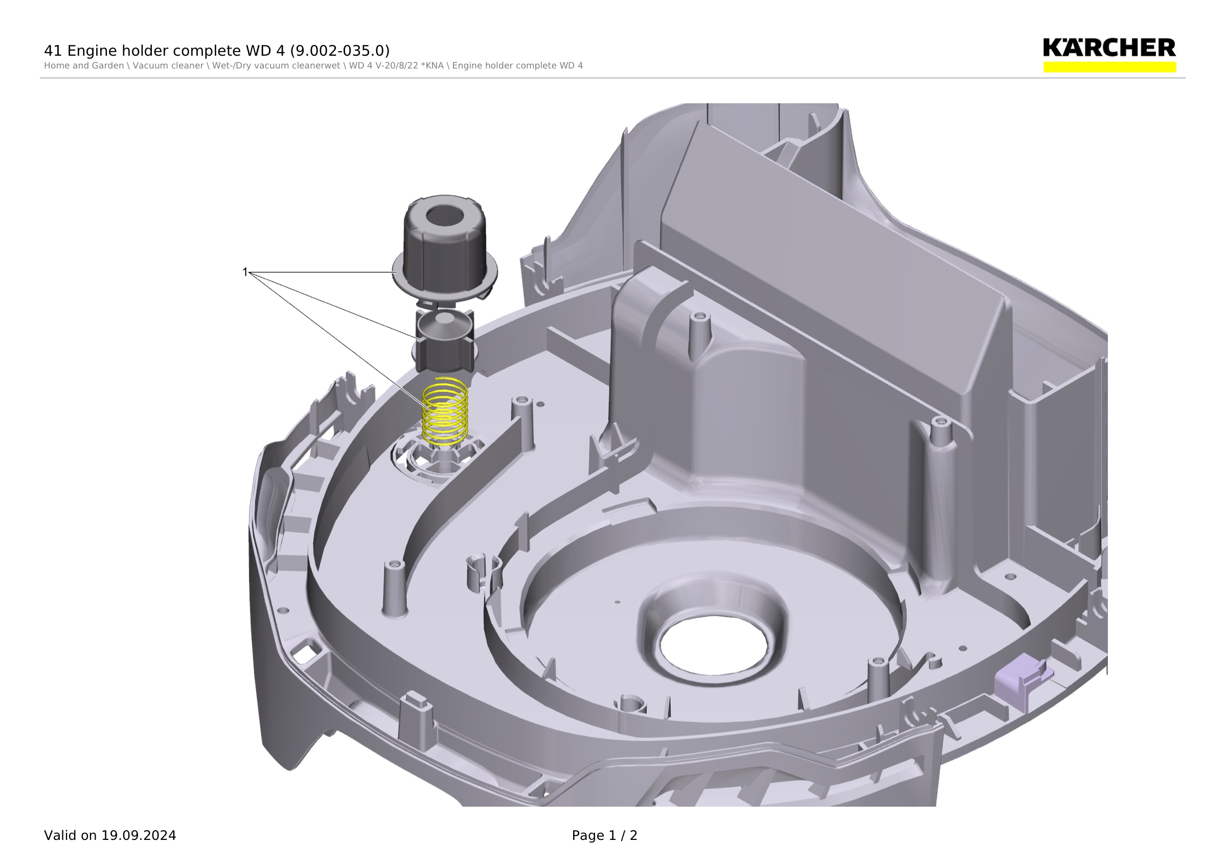 41 Engine holder complete WD 4 (9.002-035.0)