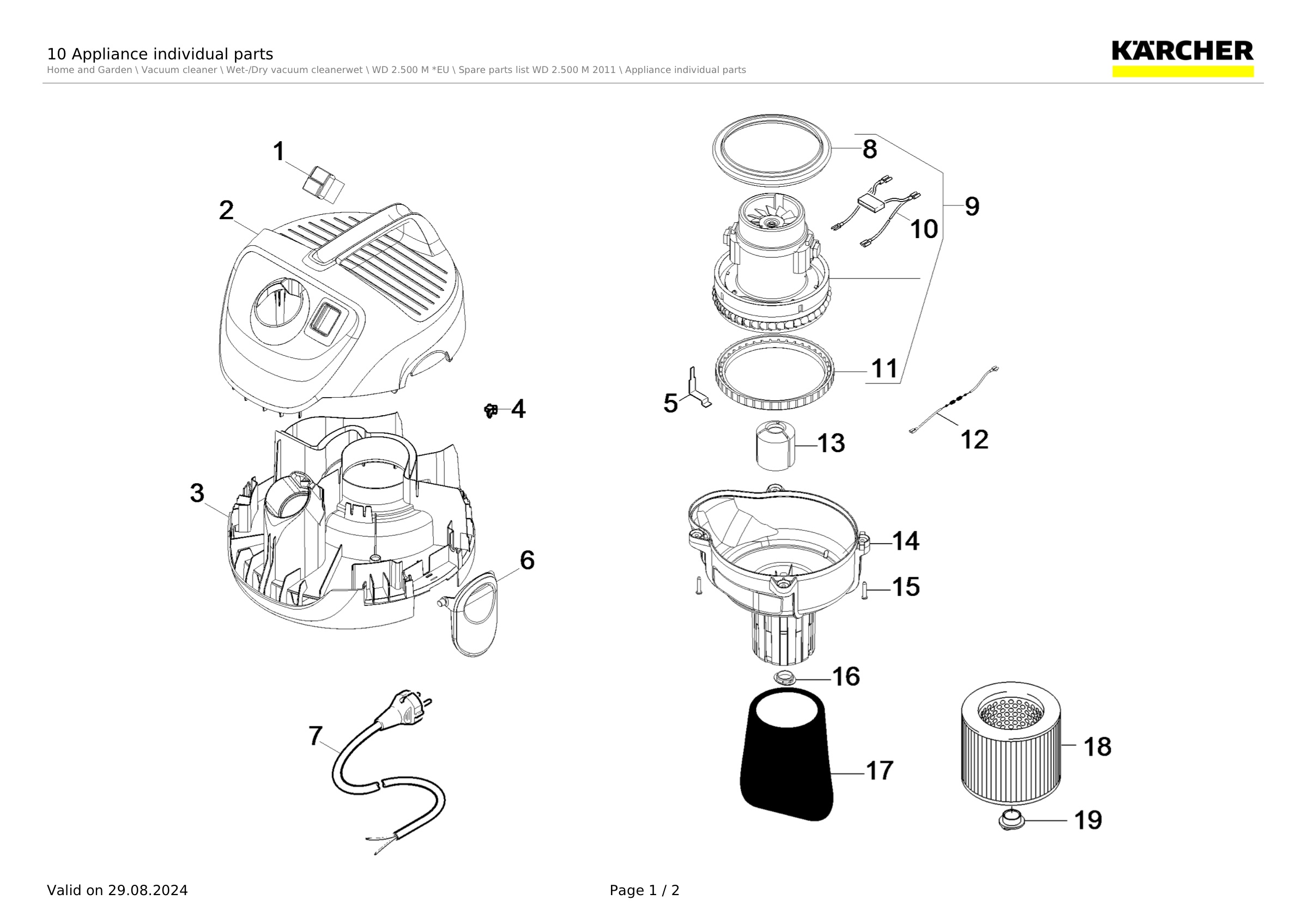 10 Appliance individual parts