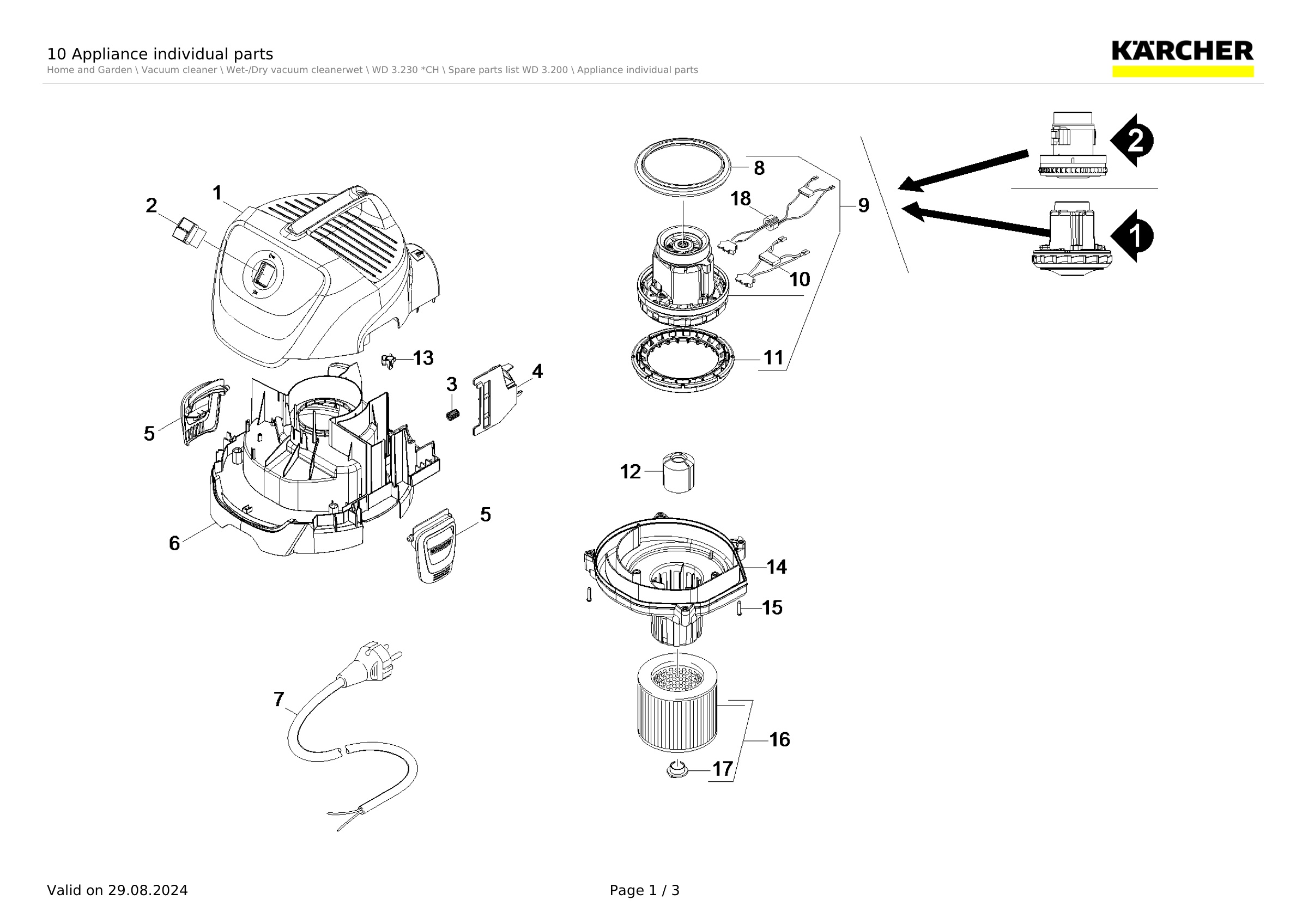 10 Appliance individual parts