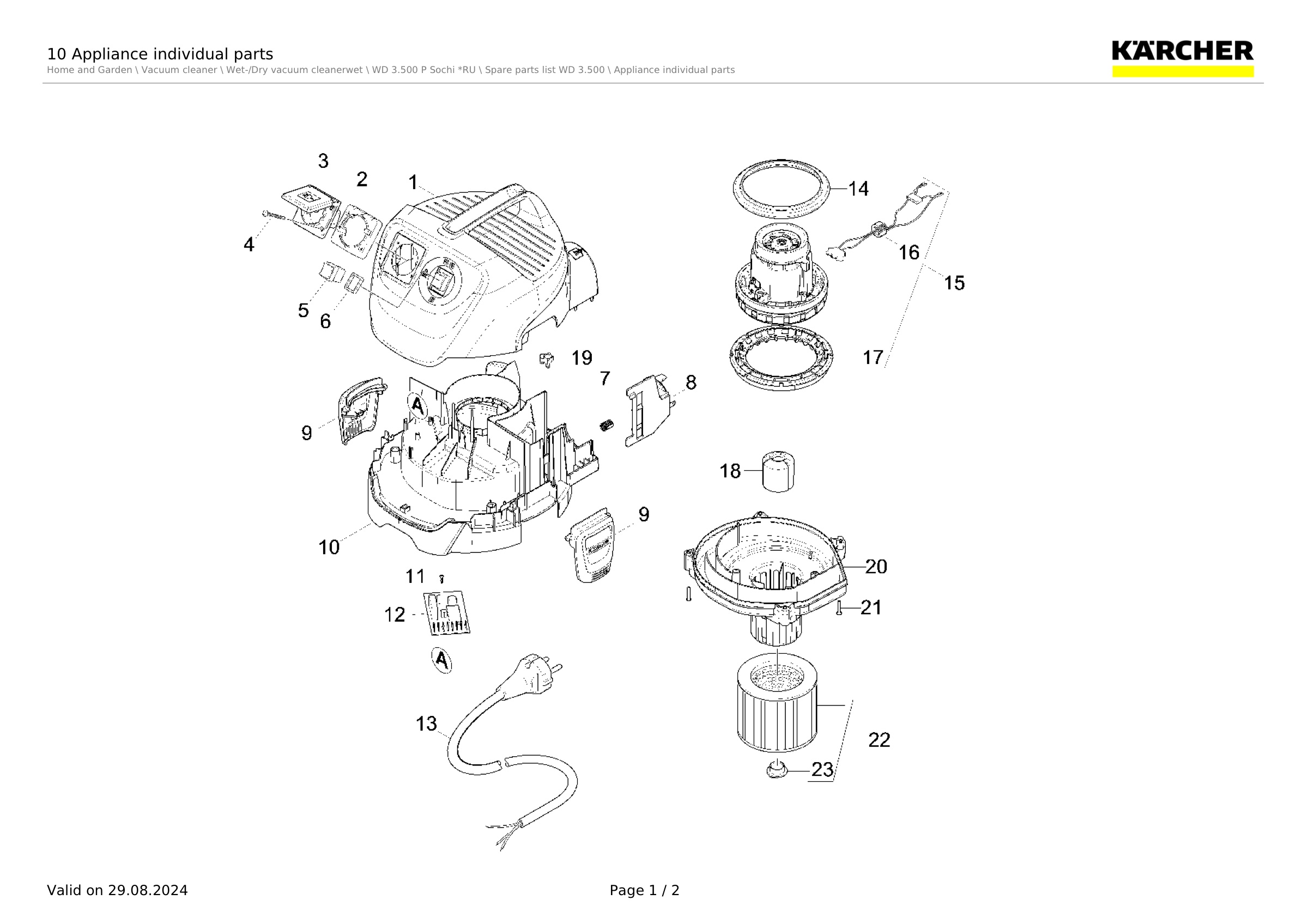 10 Appliance individual parts