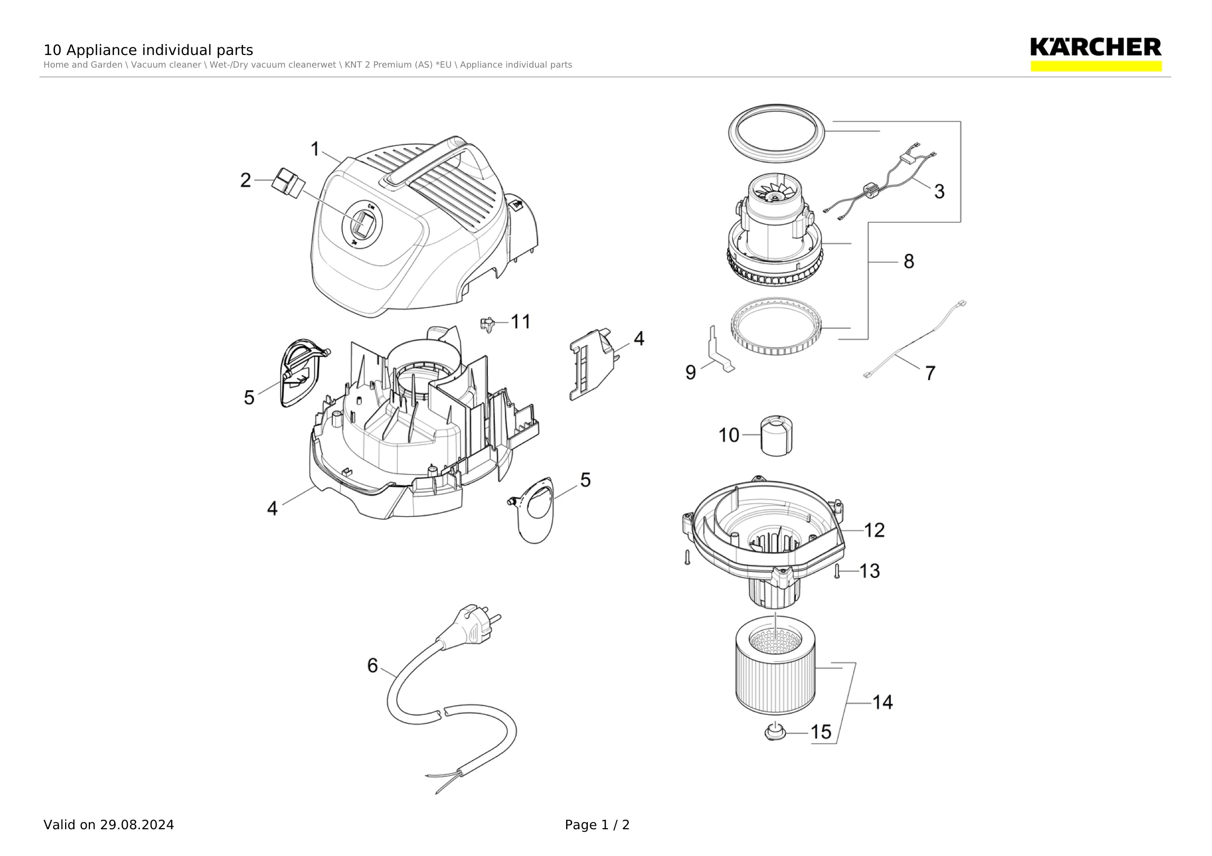 10 Appliance individual parts