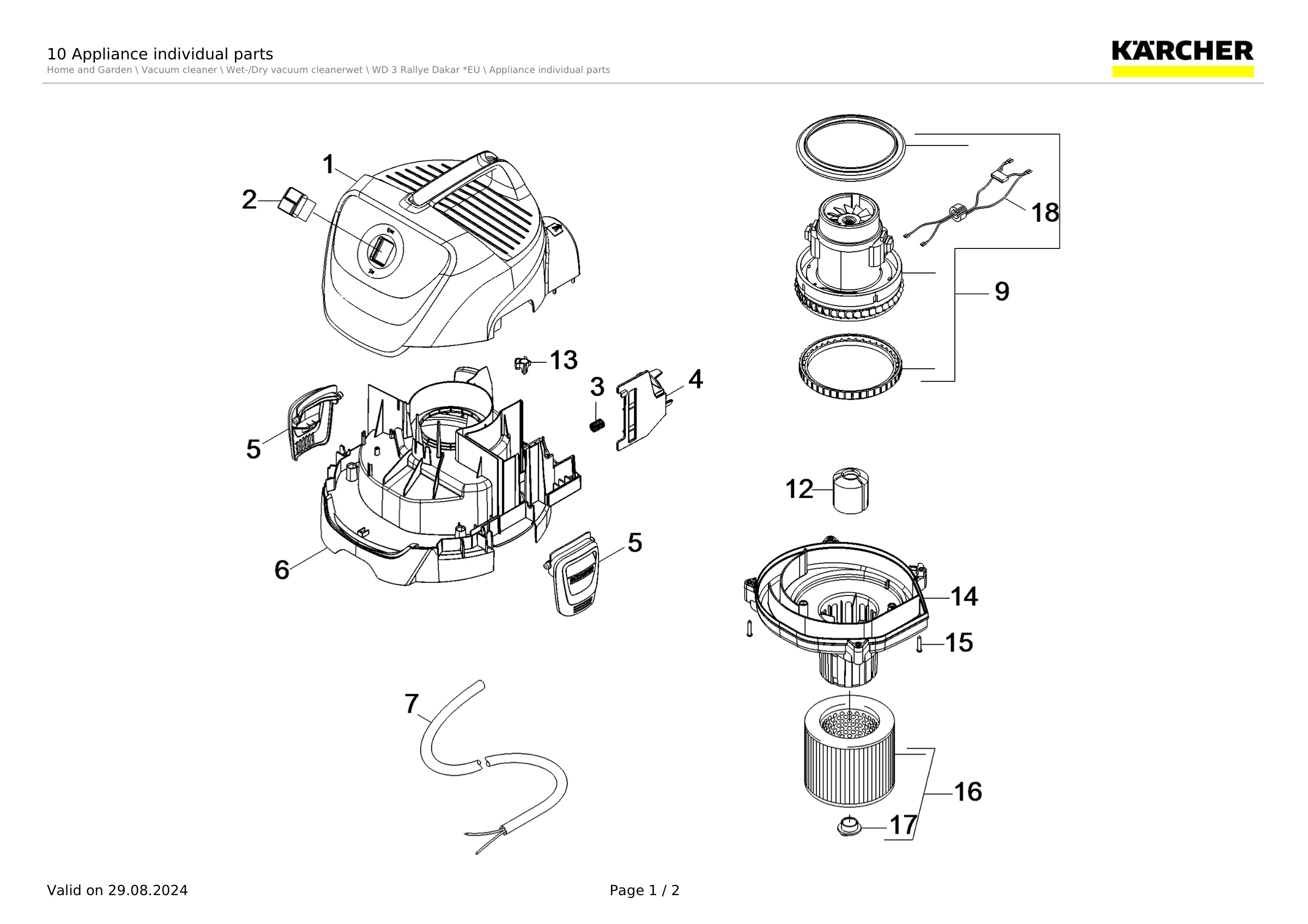 10 Appliance individual parts