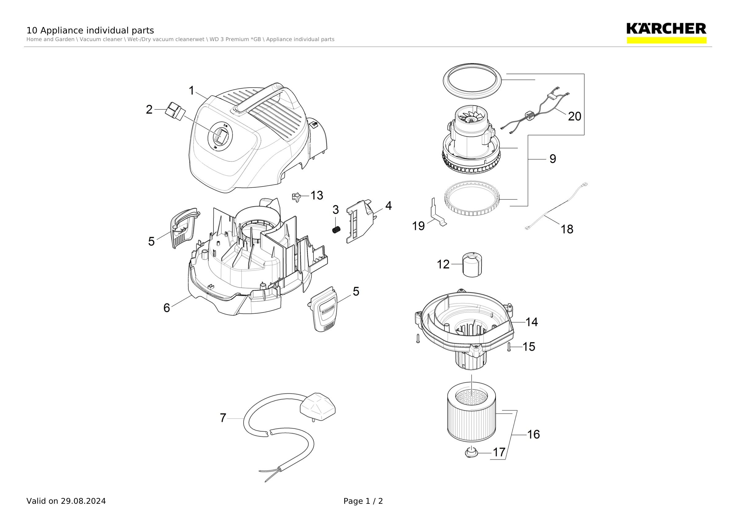 10 Appliance individual parts
