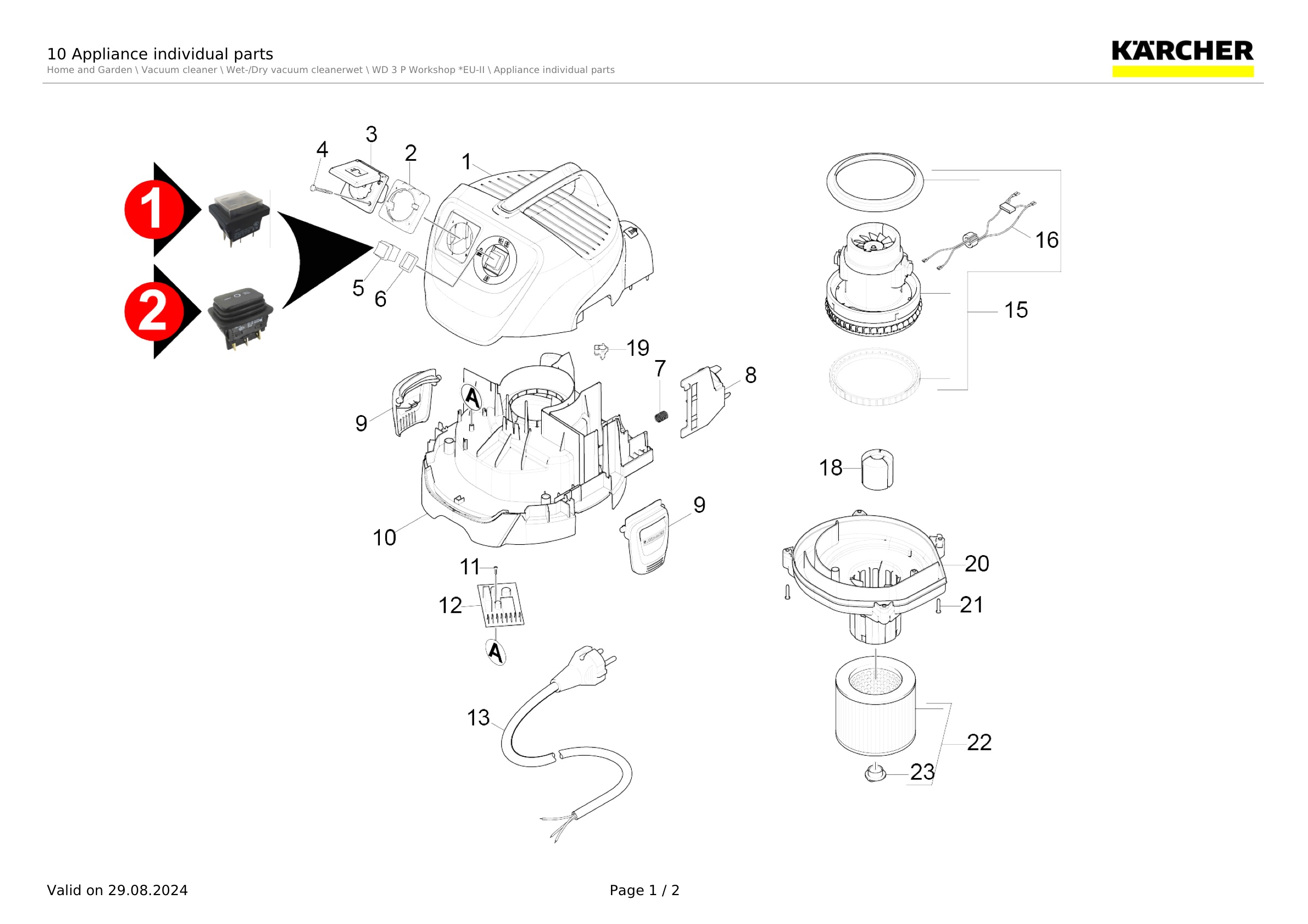 10 Appliance individual parts