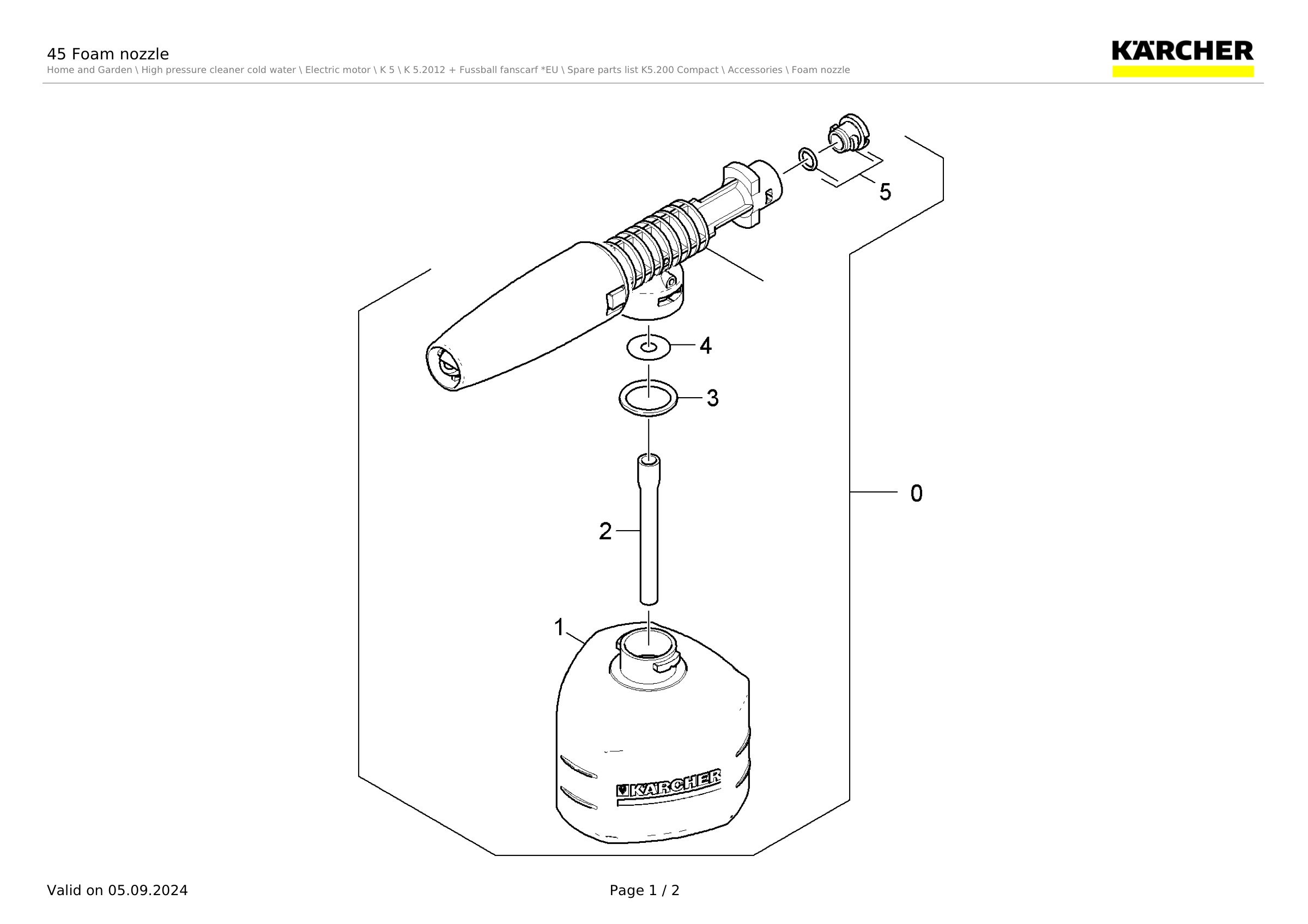 45 Foam nozzle
