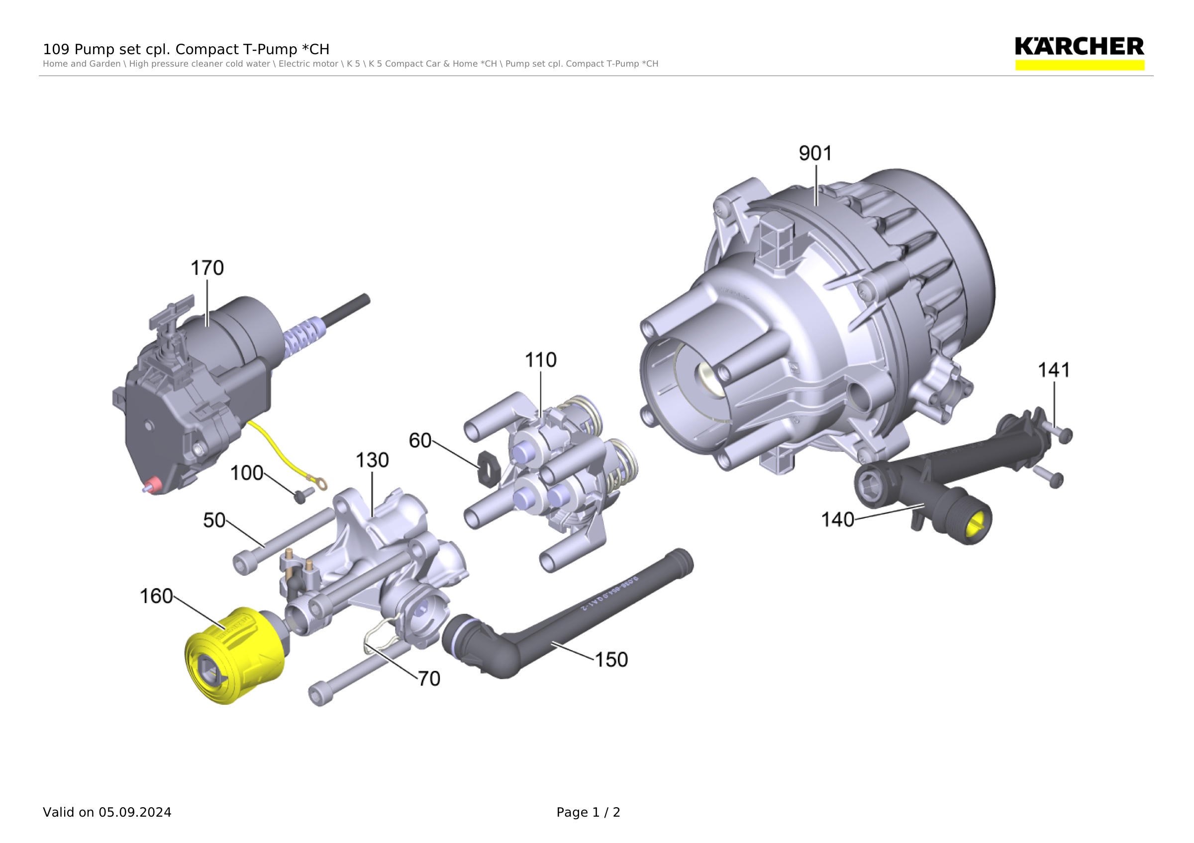 109 Pump set cpl. Compact T-Pump *CH