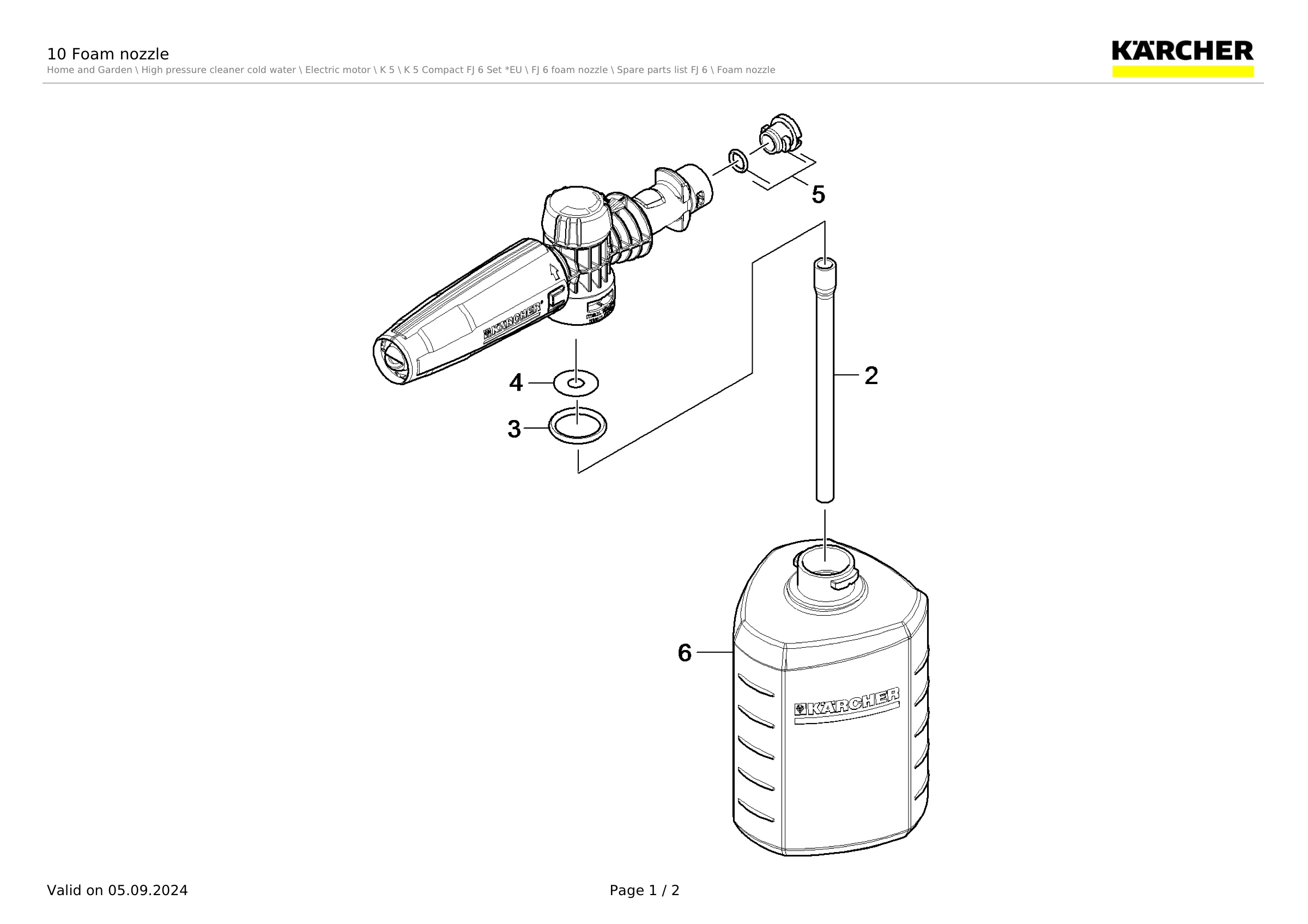 10 Foam nozzle