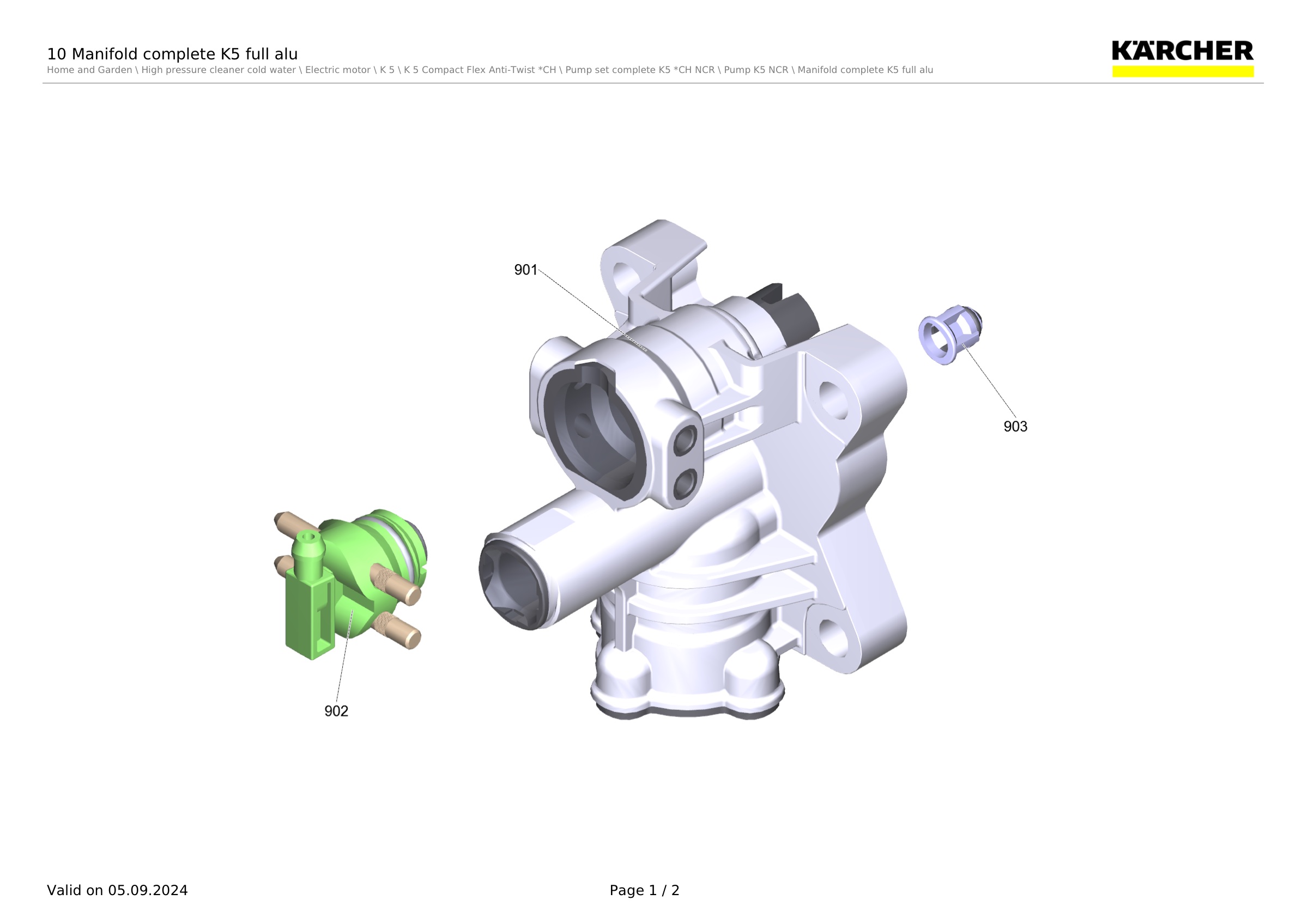 10 Manifold complete K5 full alu