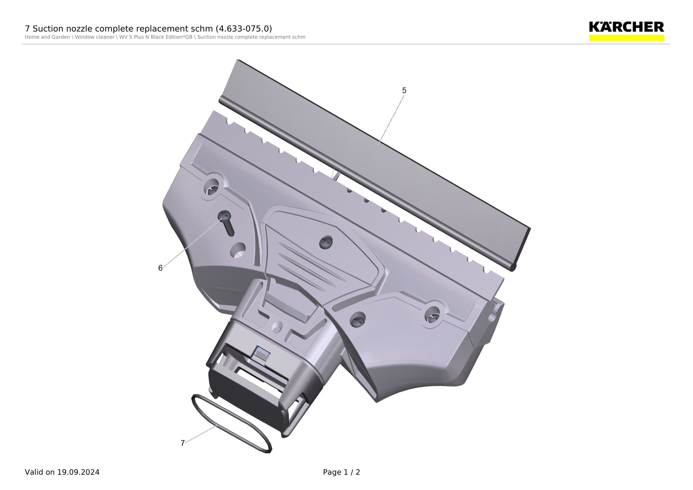 7 Suction nozzle complete replacement schm (4.633-075.0)