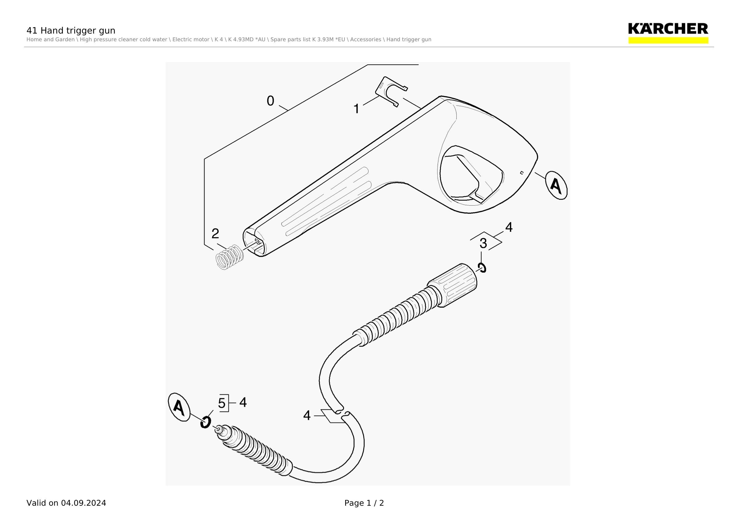 41 Hand trigger gun