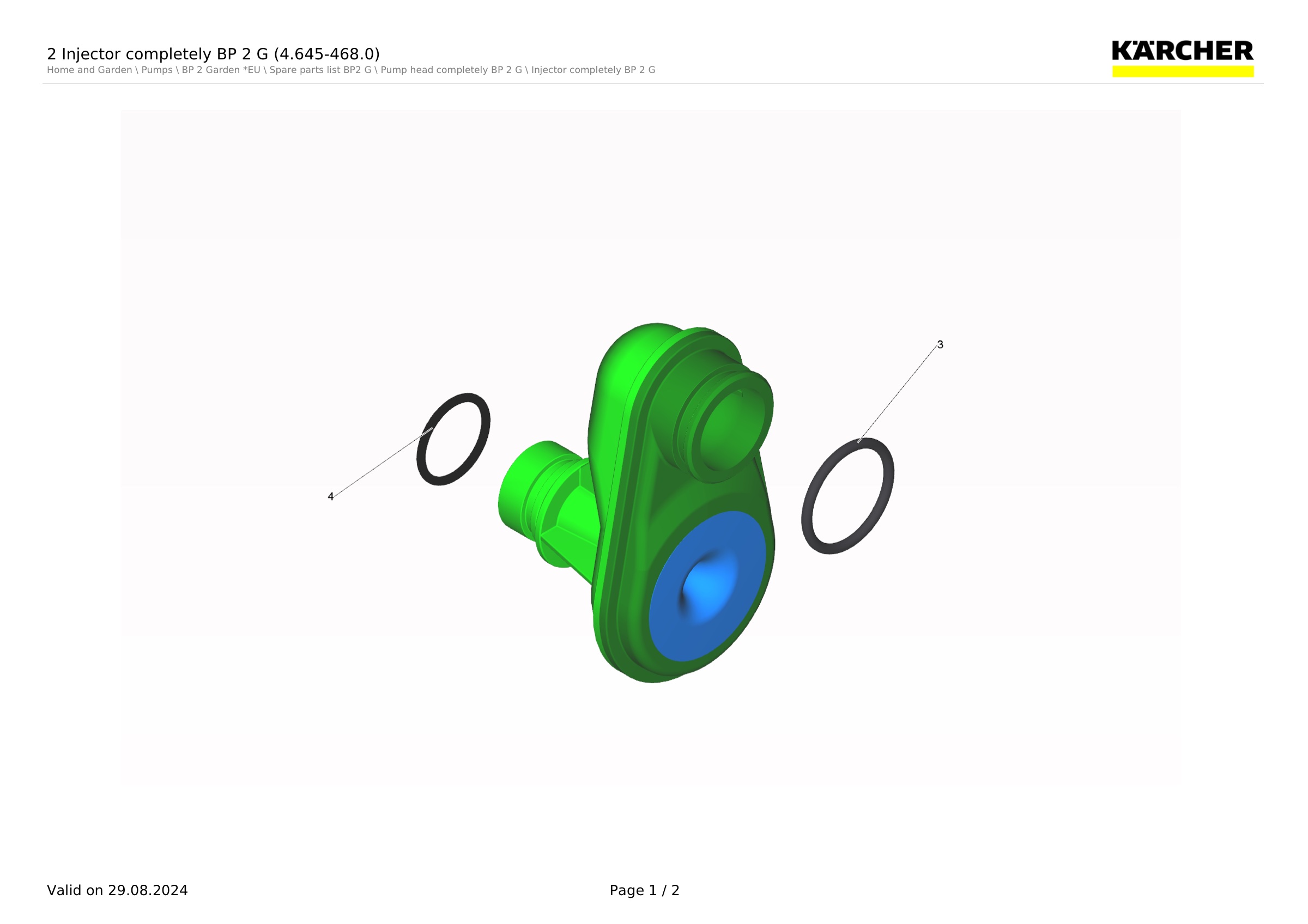 2 Injector completely BP 2 G (4.645-468.0)