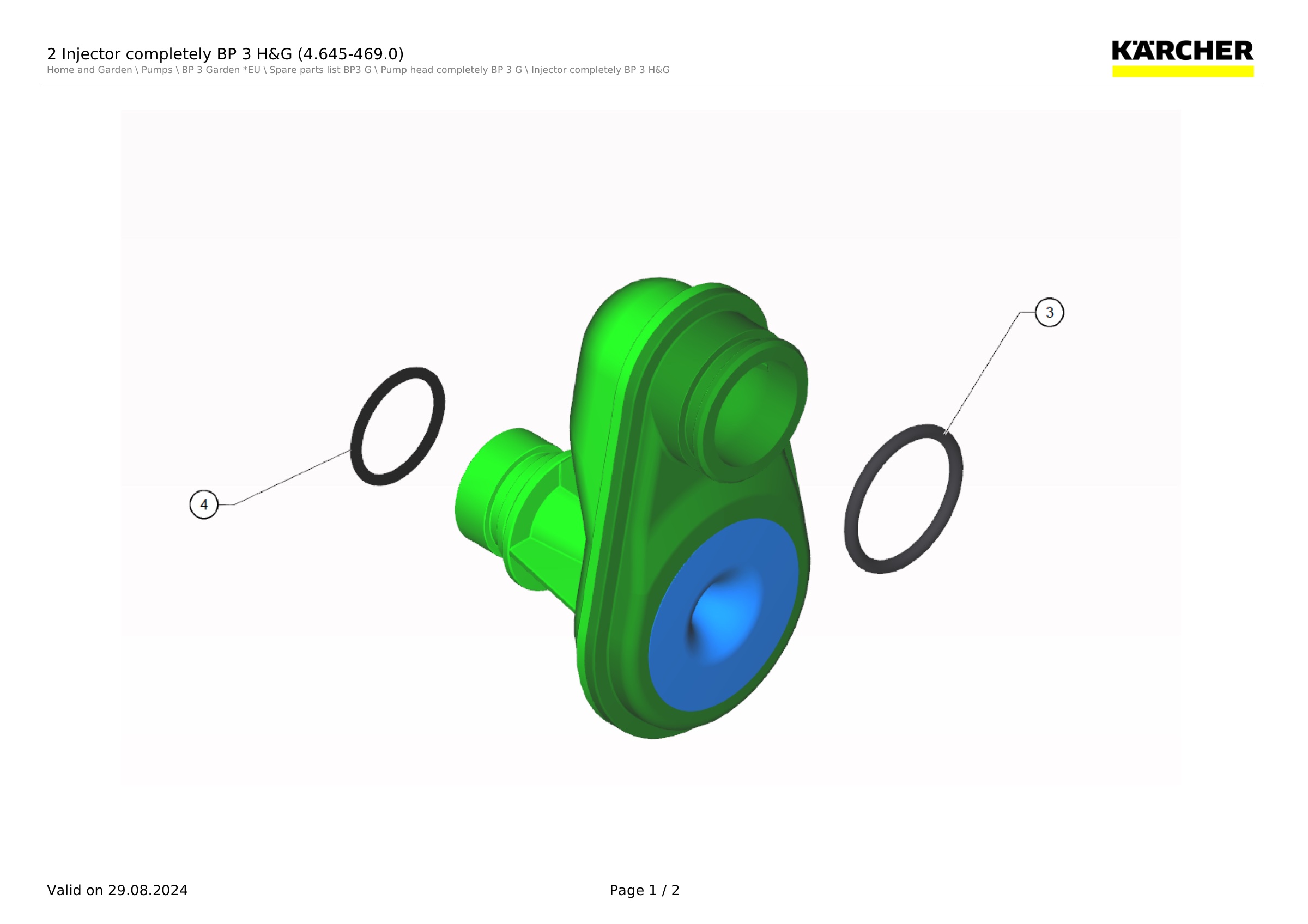 2 Injector completely BP 3 H&G (4.645-469.0)