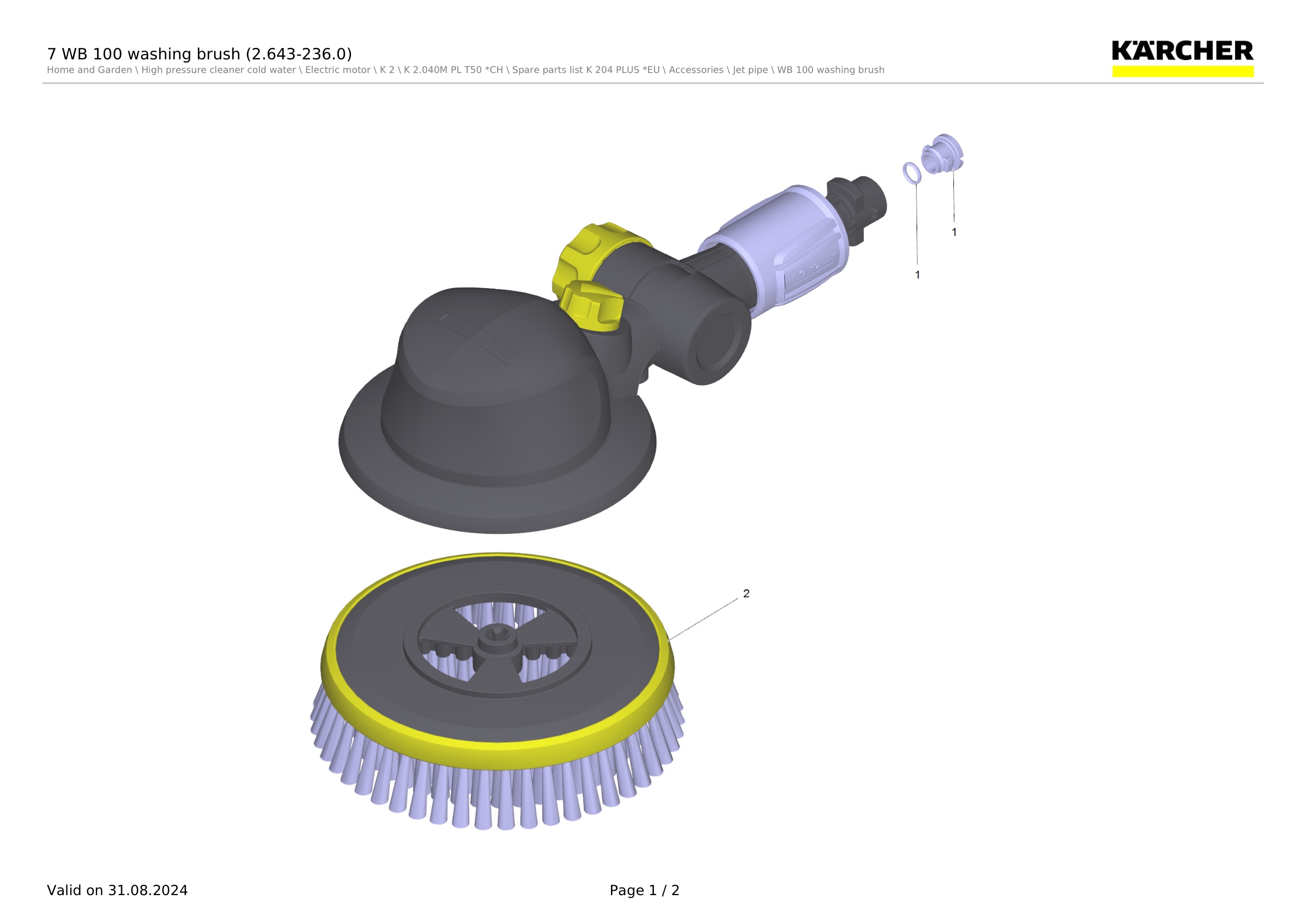 7 WB 100 washing brush (2.643-236.0)
