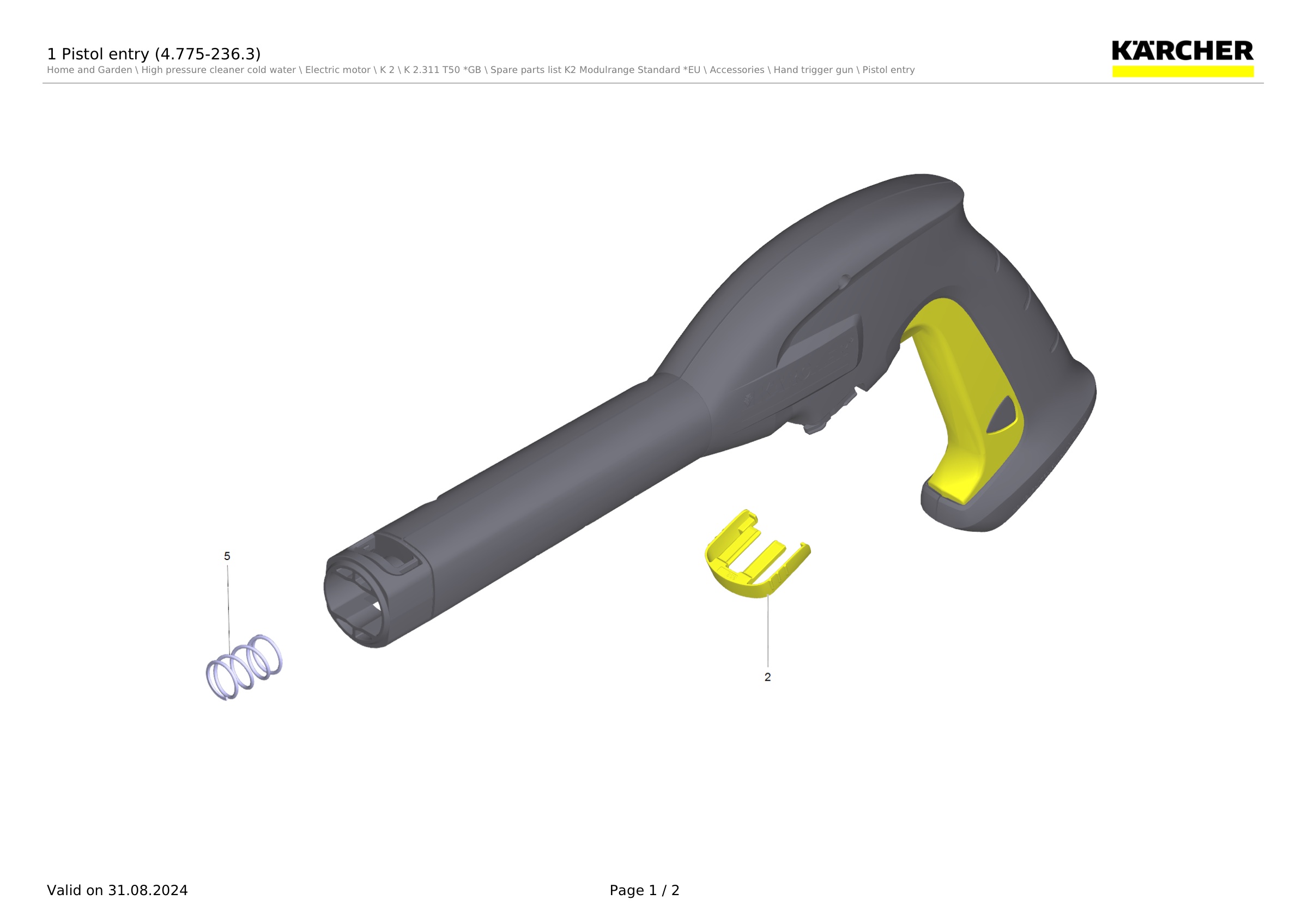 Karcher Pressure Washer K2.311 T50 GB (1.673-212.0) Spares Karcher Pressure Washer K2.311 T50 GB (1.673-212.0) Spares