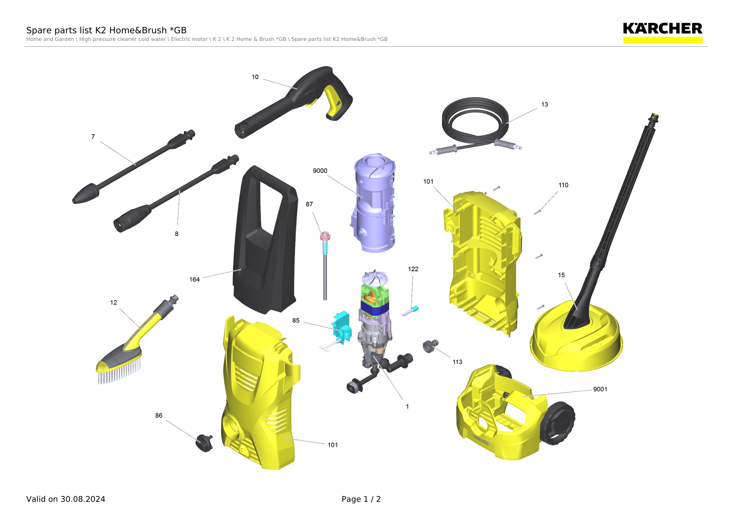 Spare parts list K2 Home&Brush *GB