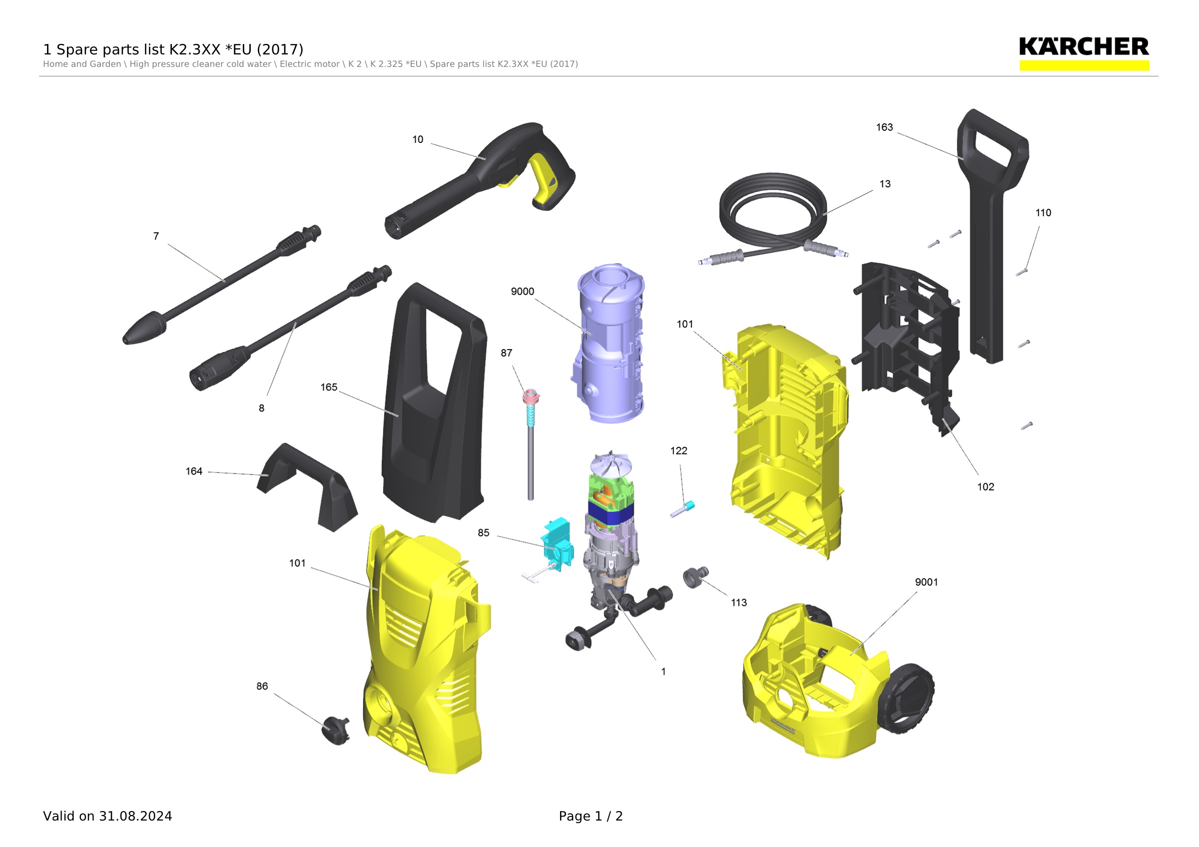 1 Spare parts list K2.3XX *EU (2017)