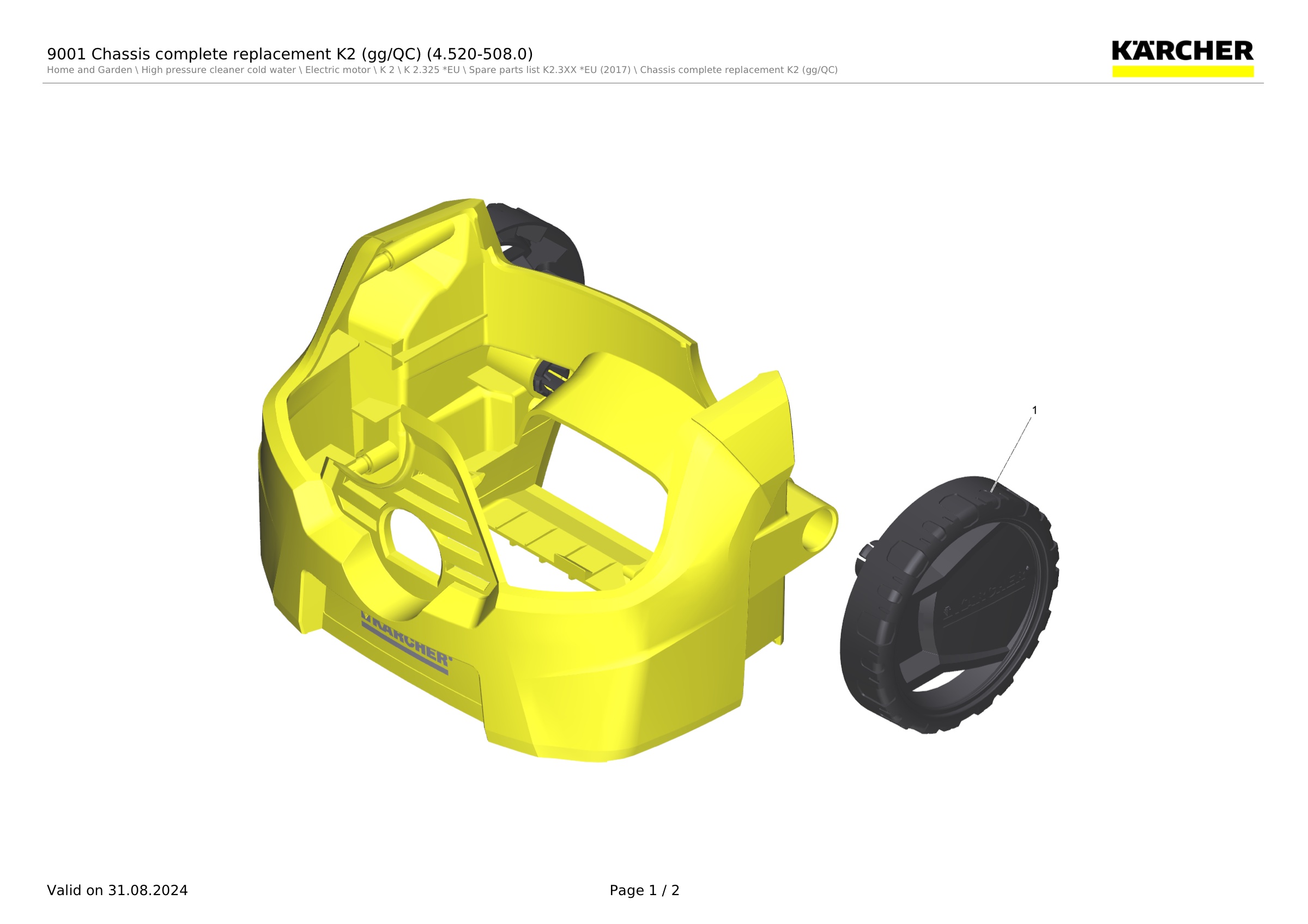 9001 Chassis complete replacement K2 (gg/QC) (4.520-508.0)