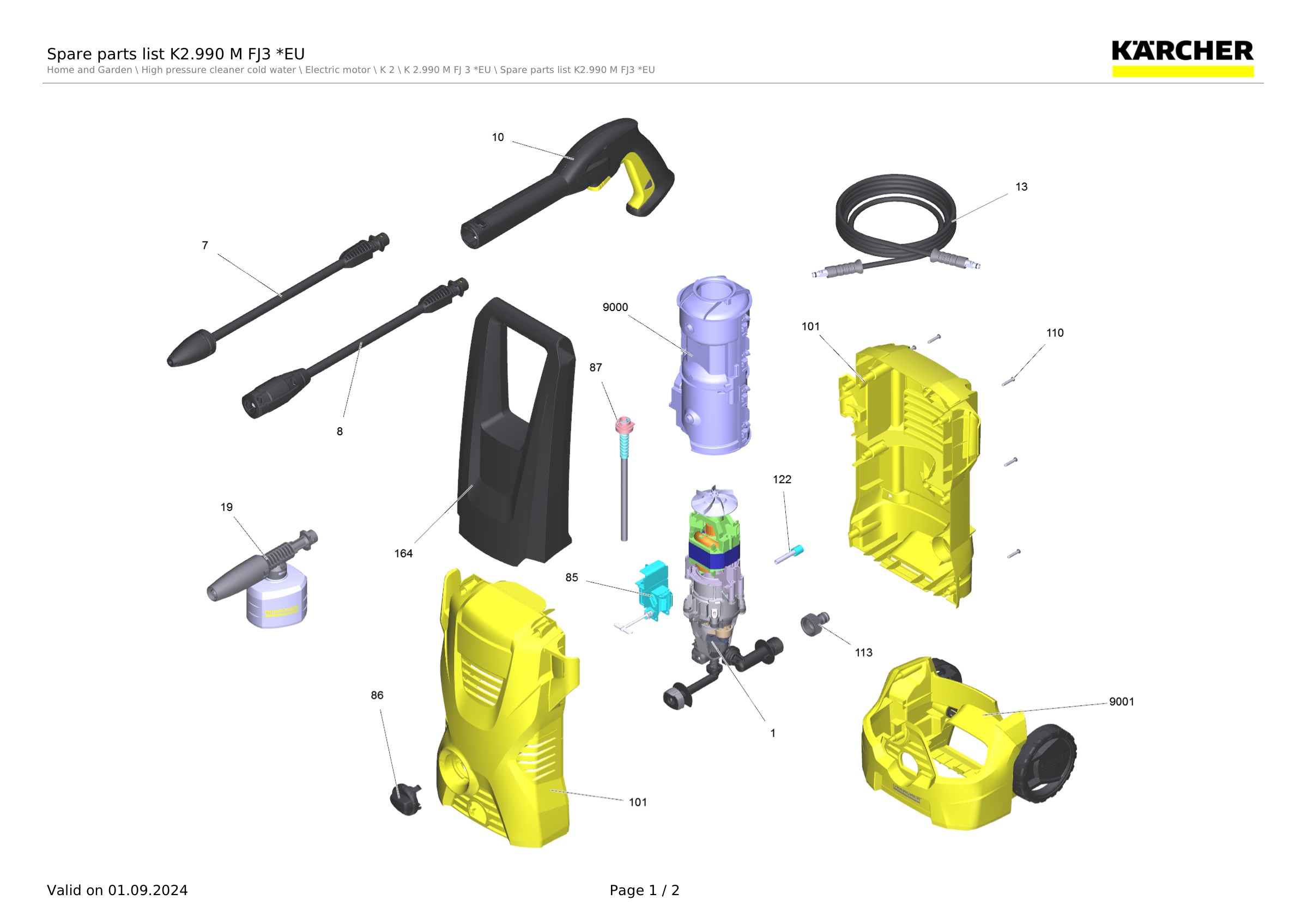 Spare parts list K2.990 M FJ3 *EU
