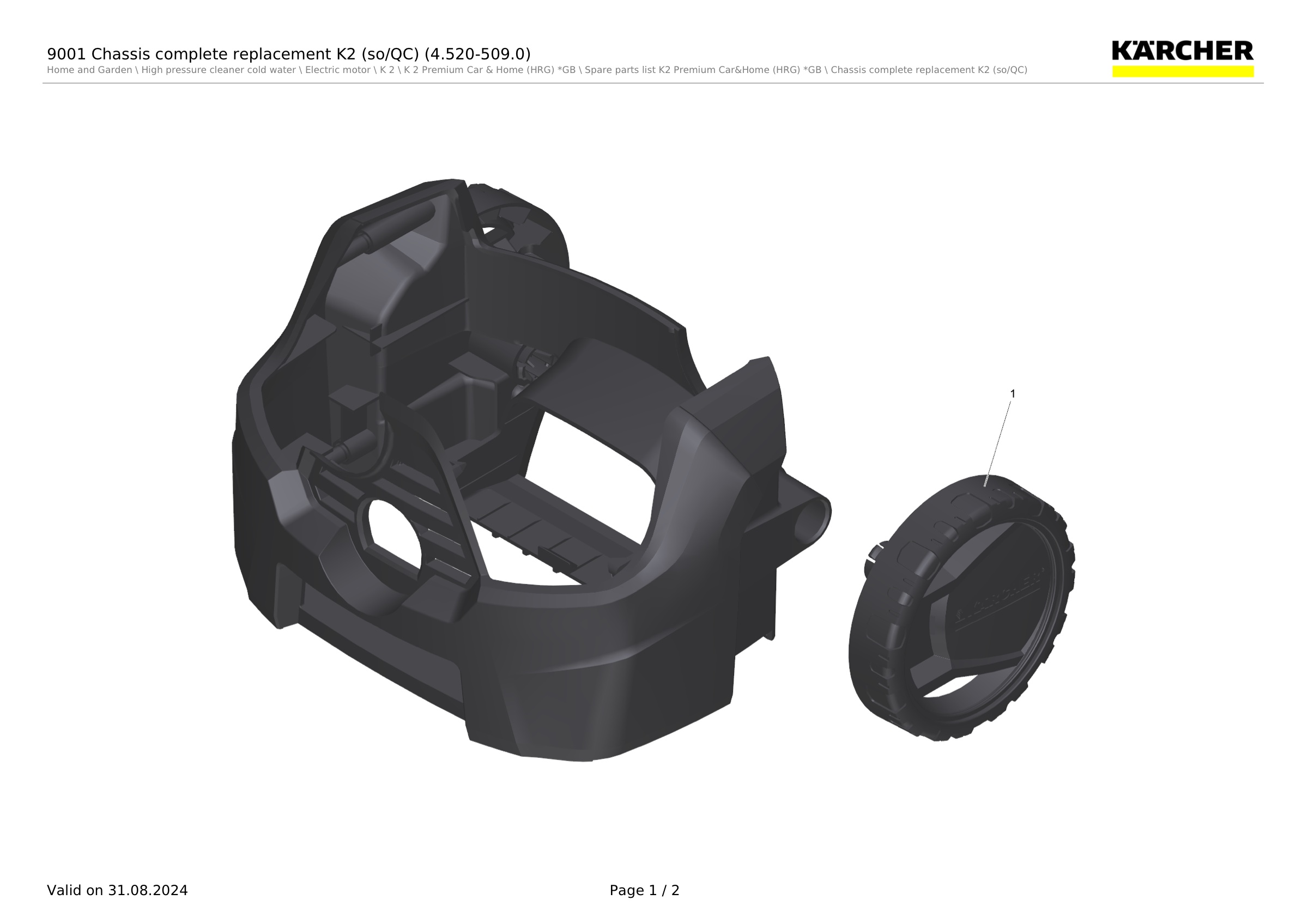 9001 Chassis complete replacement K2 (so/QC) (4.520-509.0)