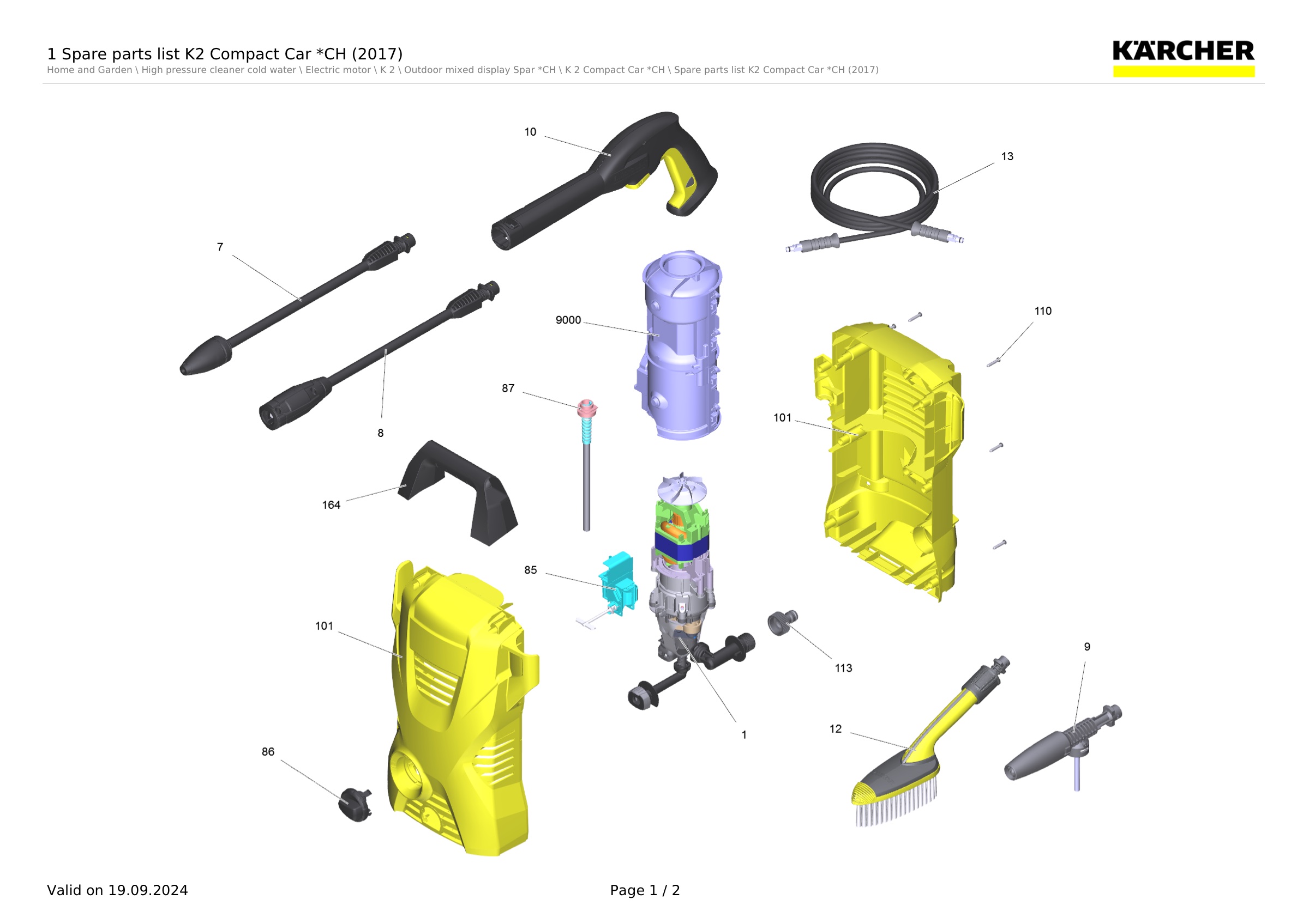 1 Spare parts list K2 Compact Car *CH (2017)