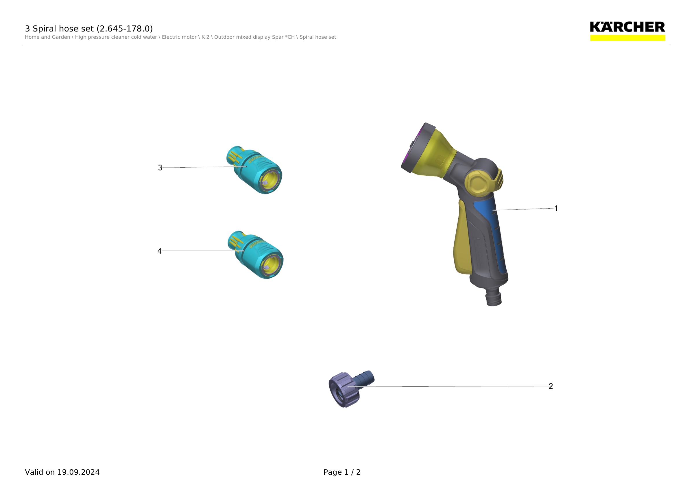 3 Spiral hose set (2.645-178.0)