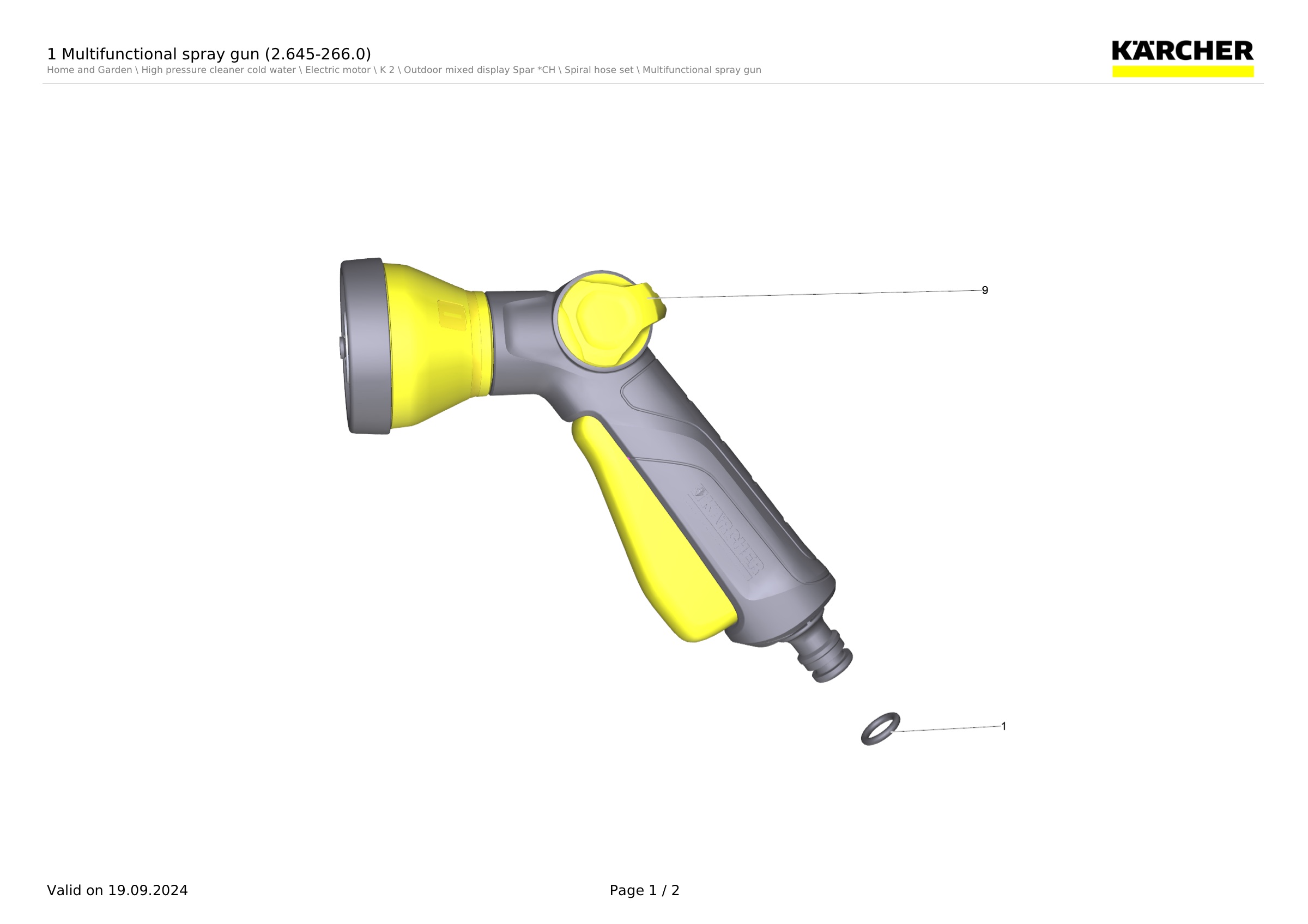 1 Multifunctional spray gun (2.645-266.0)