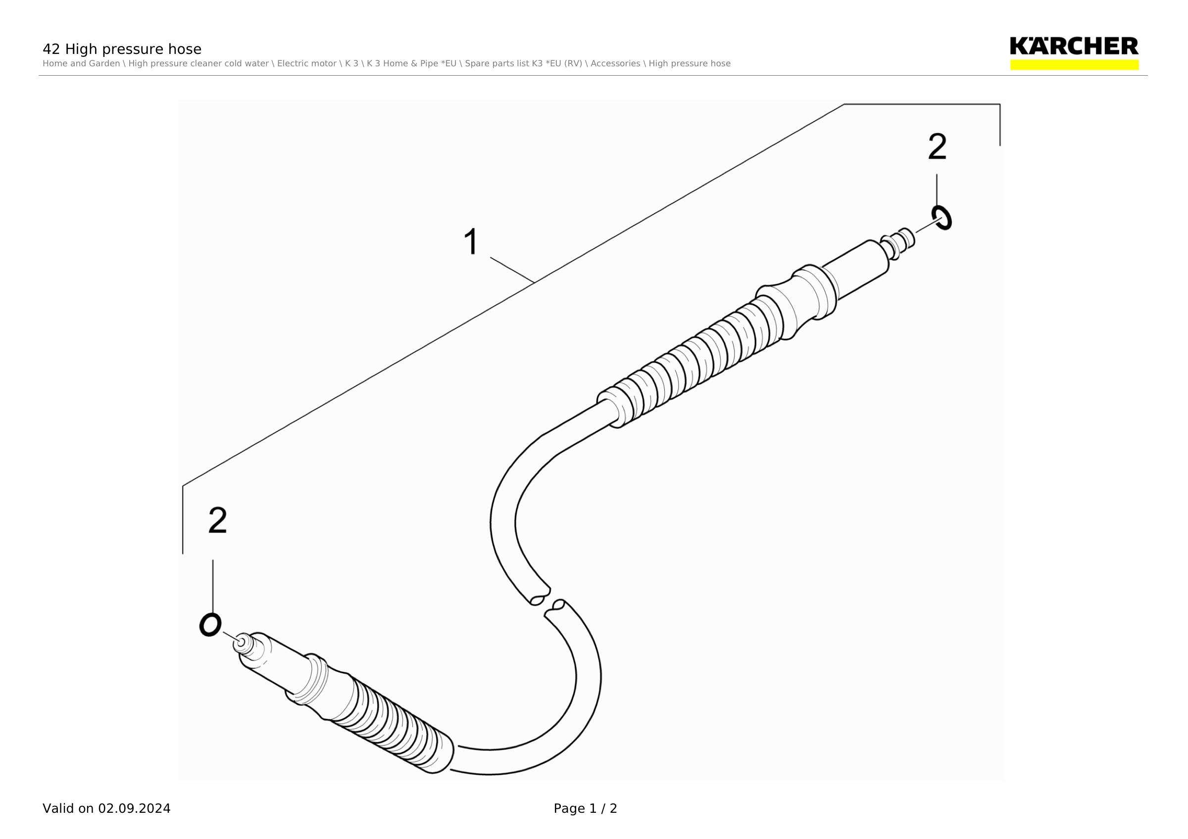 42 High pressure hose
