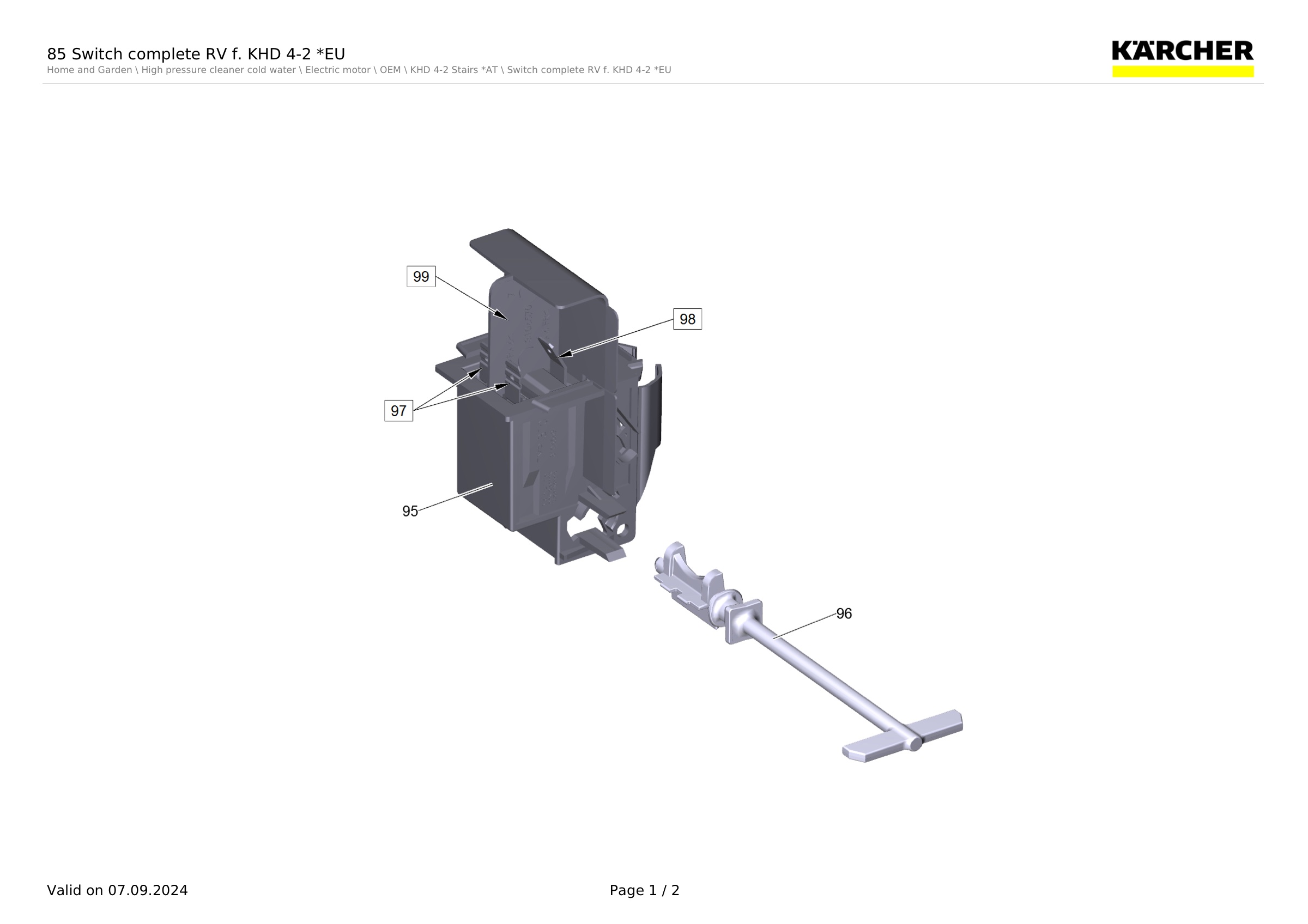 85 Switch complete RV f. KHD 4-2 *EU