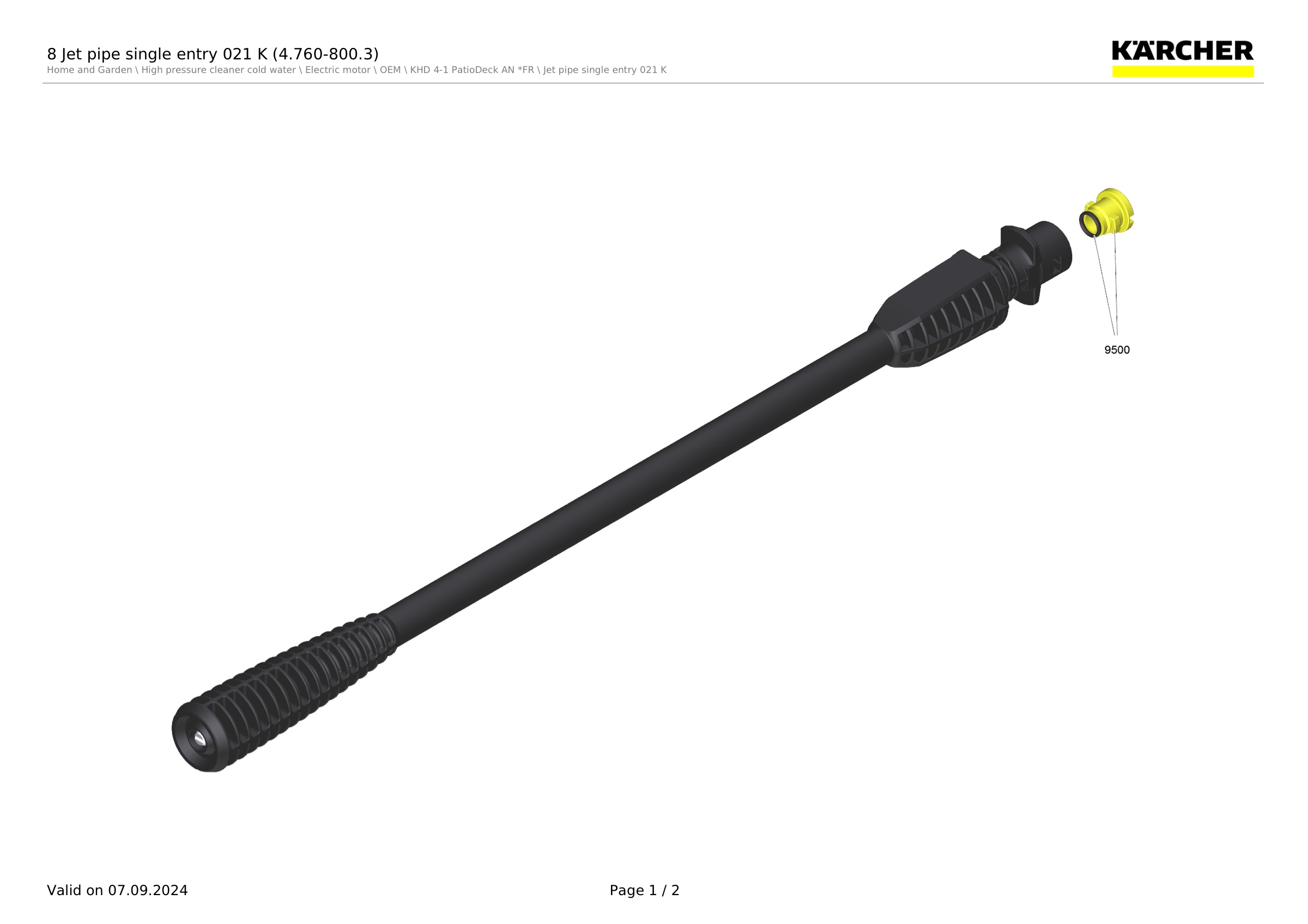 8 Jet pipe single entry 021 K (4.760-800.3)