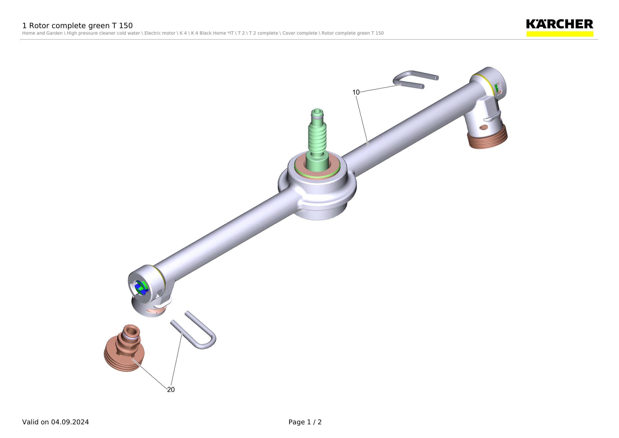 1 Rotor complete green T 150