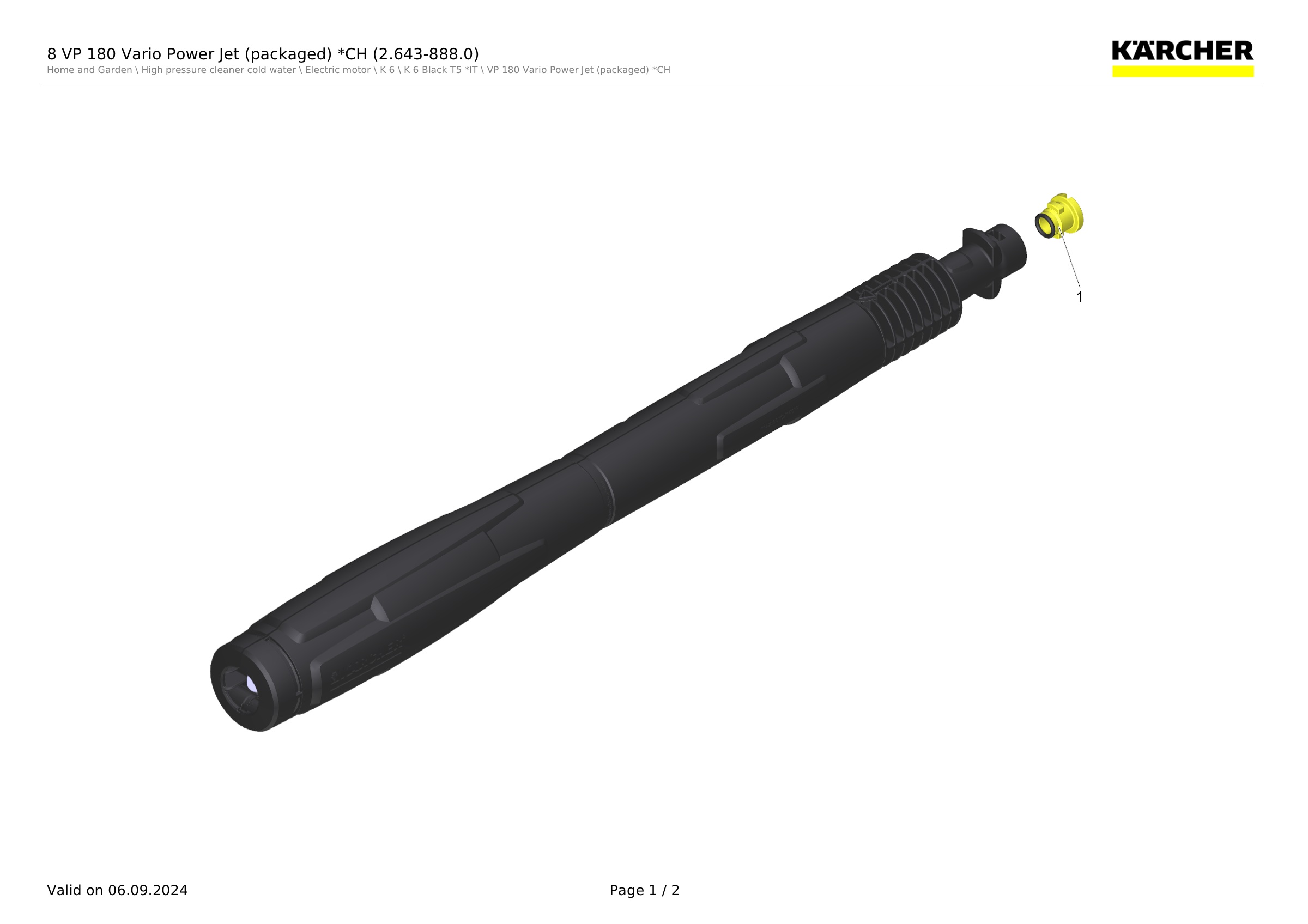 8 VP 180 Vario Power Jet (packaged) *CH (2.643-888.0)