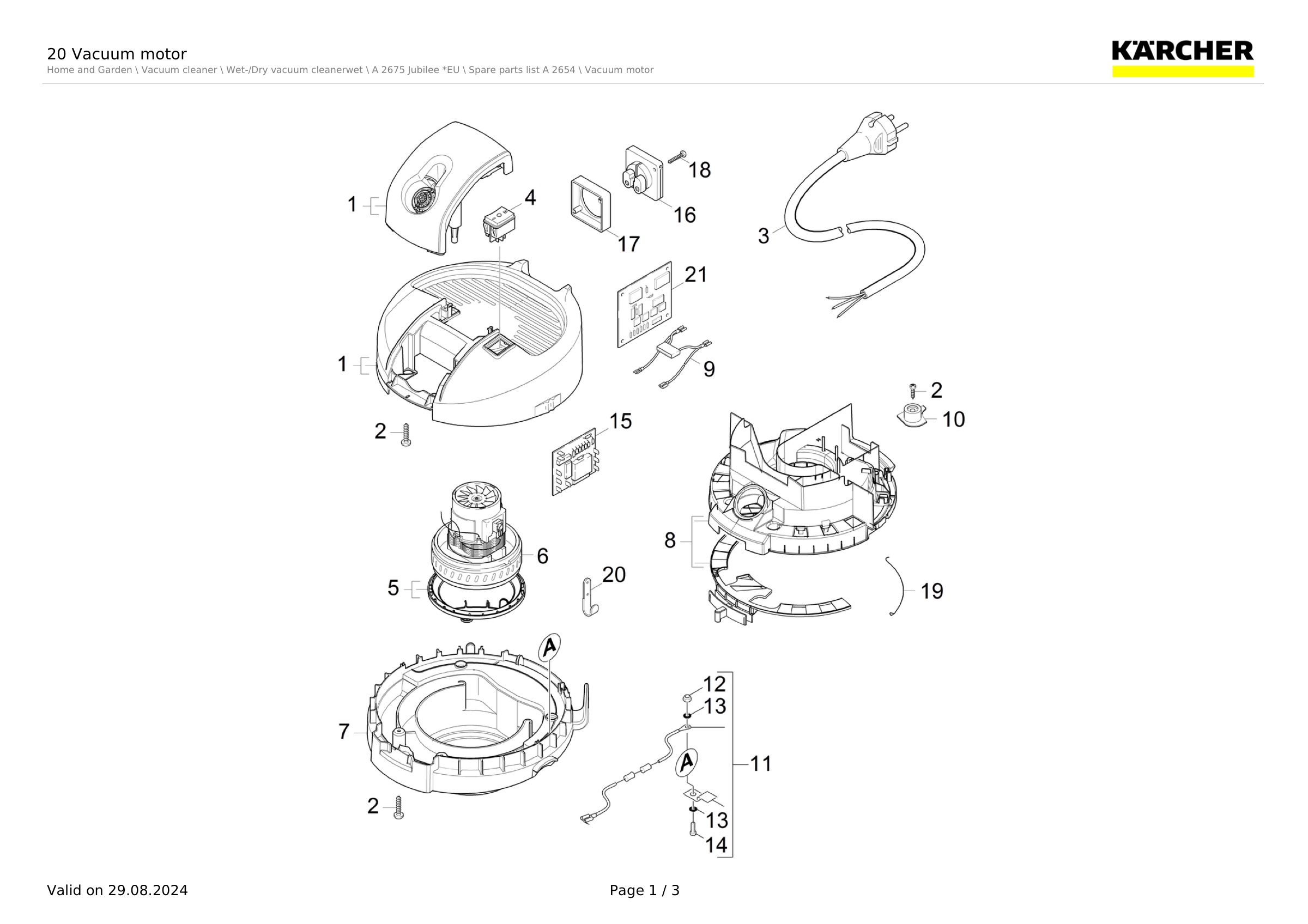 20 Vacuum motor