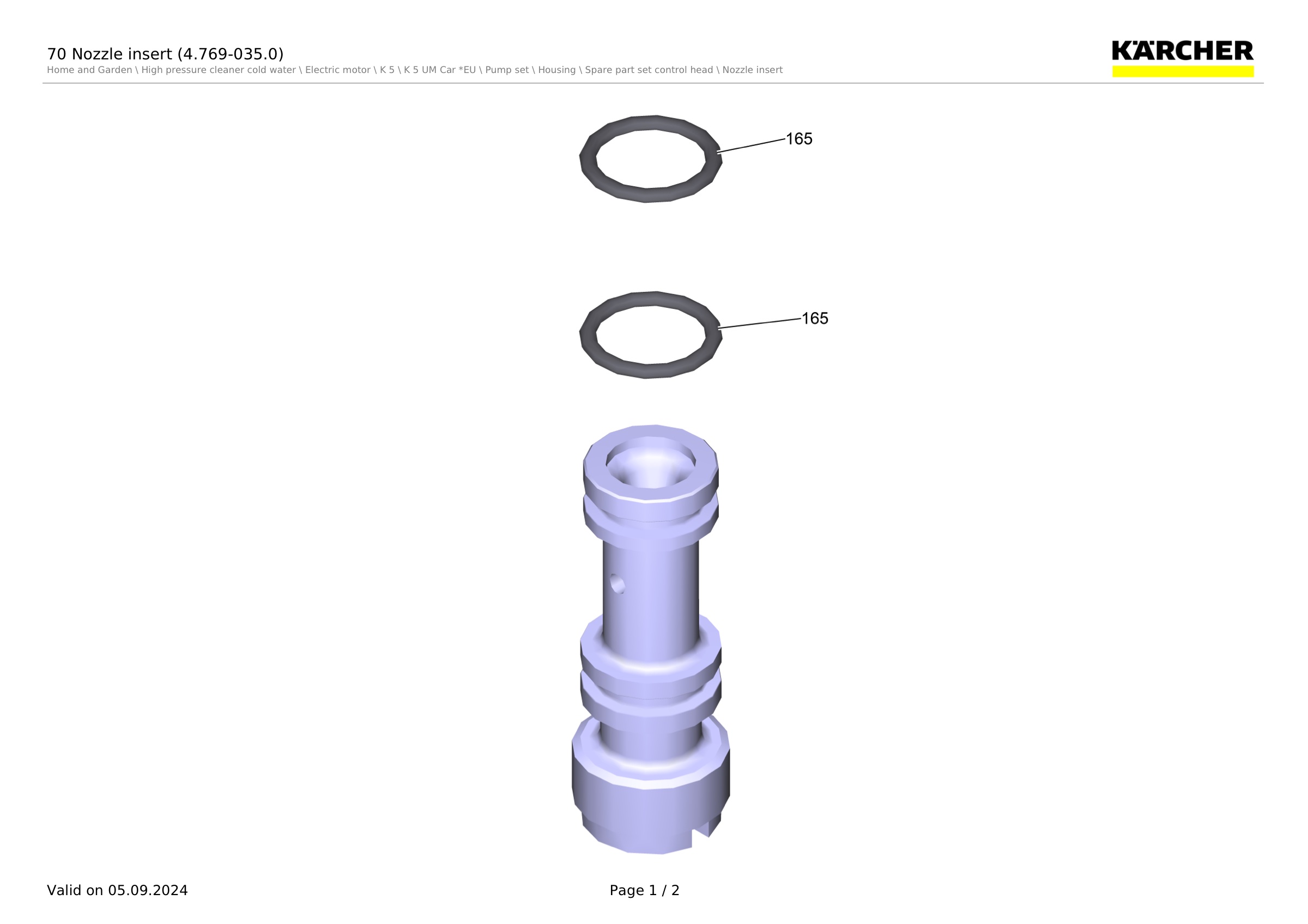 70 Nozzle insert (4.769-035.0)