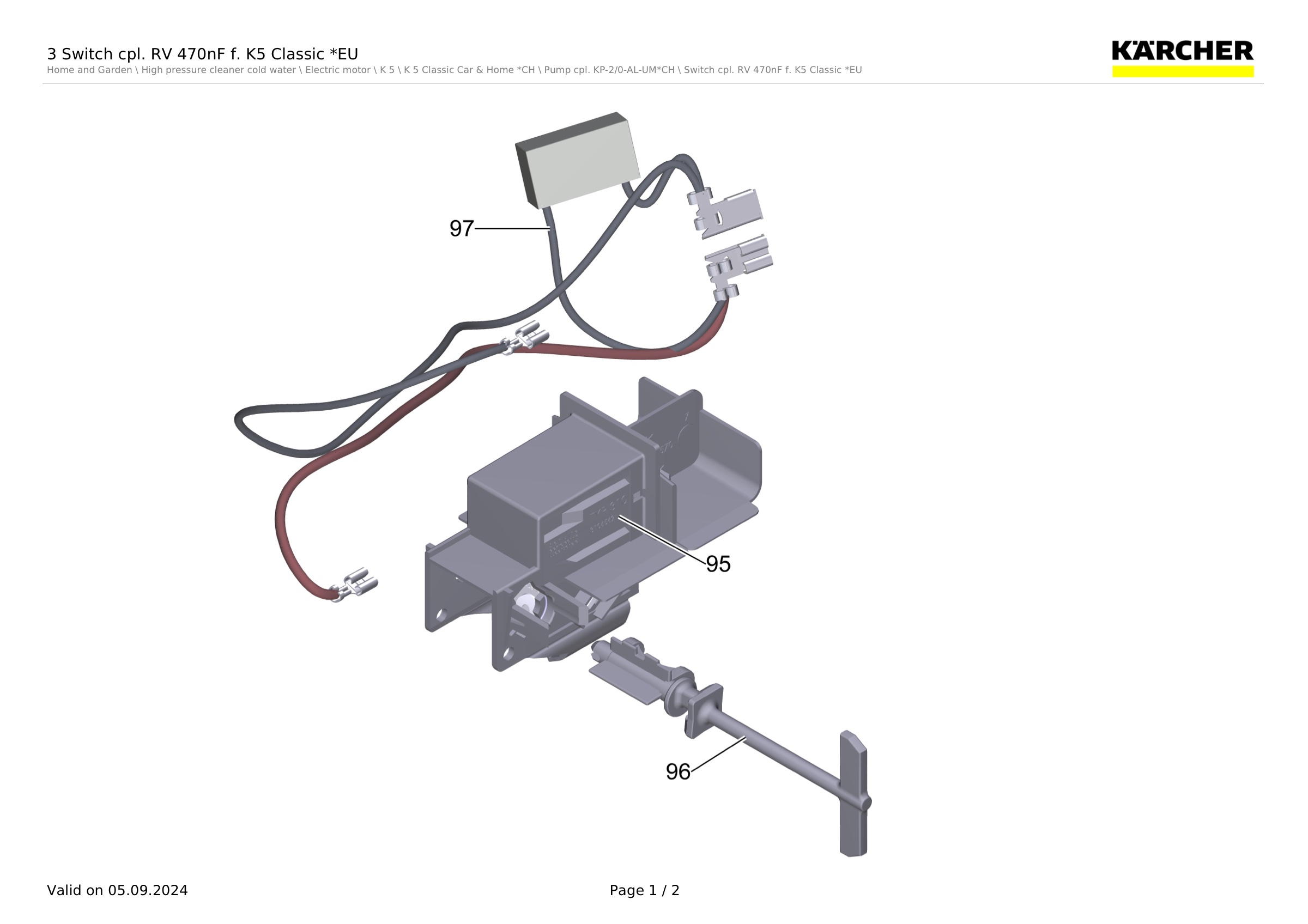 3 Switch cpl. RV 470nF f. K5 Classic *EU