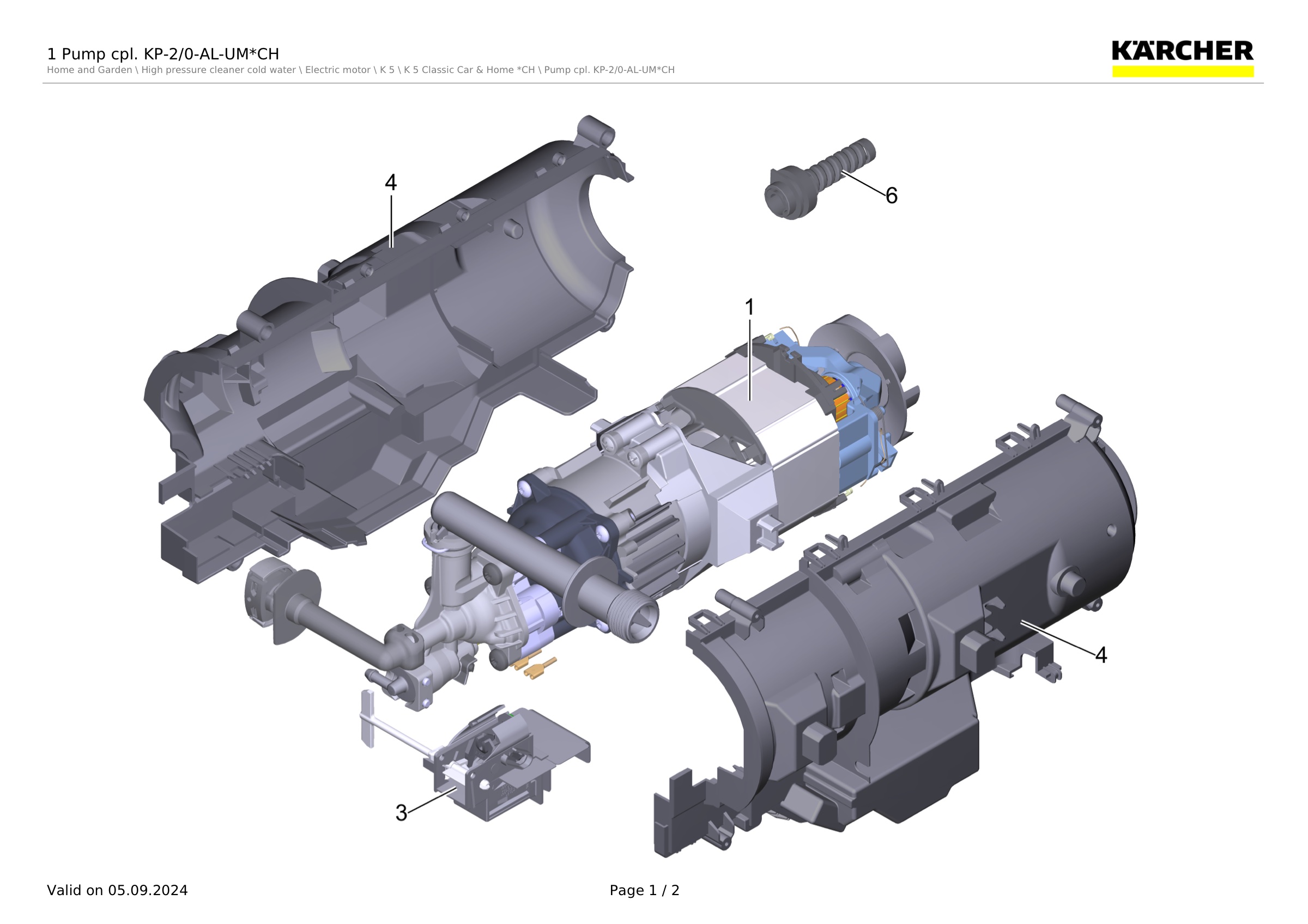 1 Pump cpl. KP-2/0-AL-UM*CH