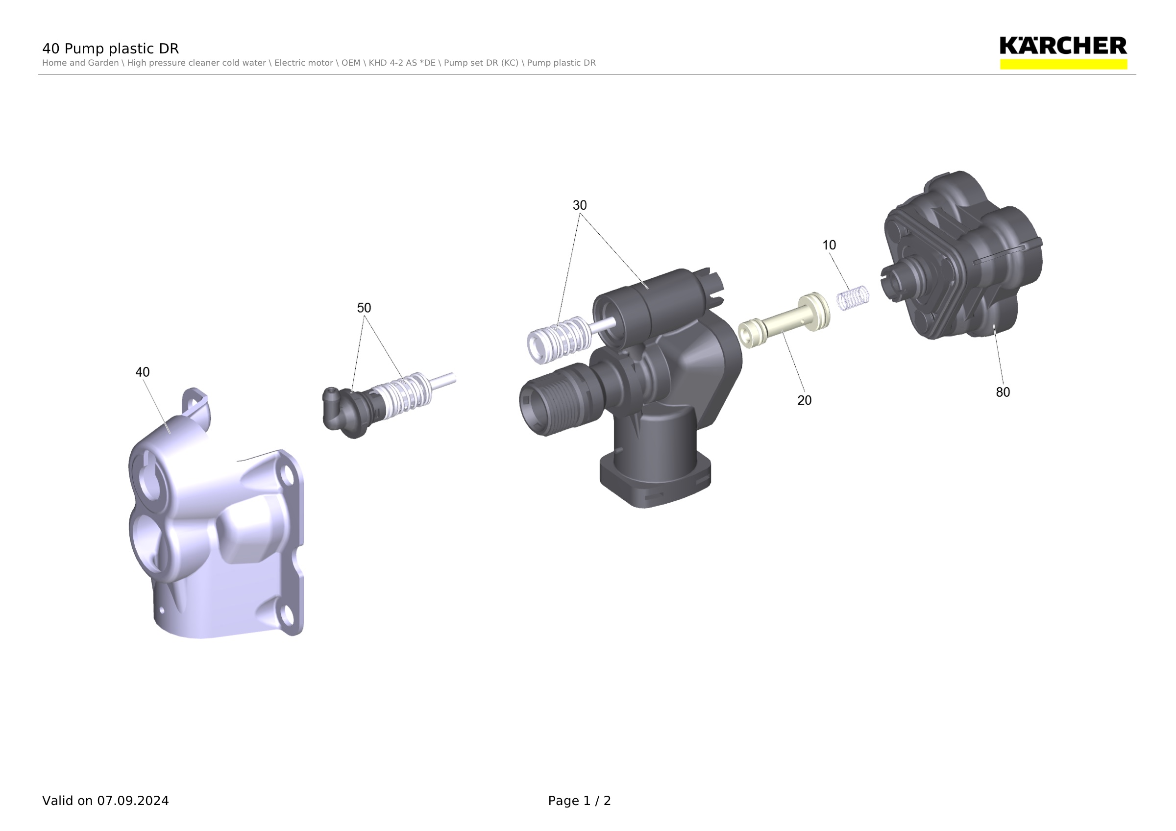 40 Pump plastic DR