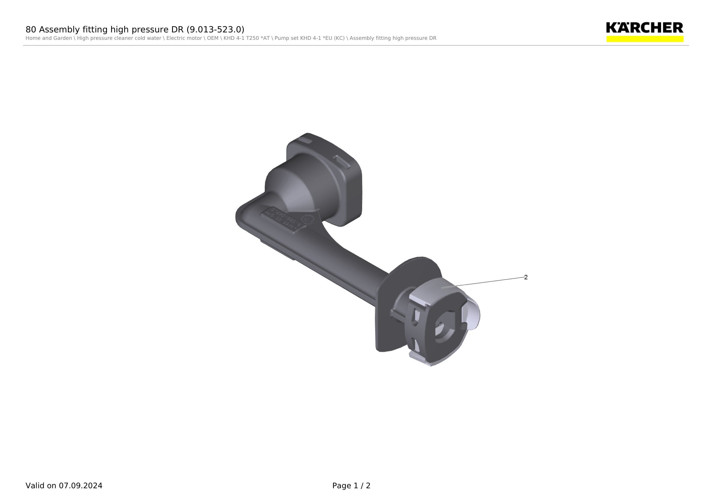 80 Assembly fitting high pressure DR (9.013-523.0)