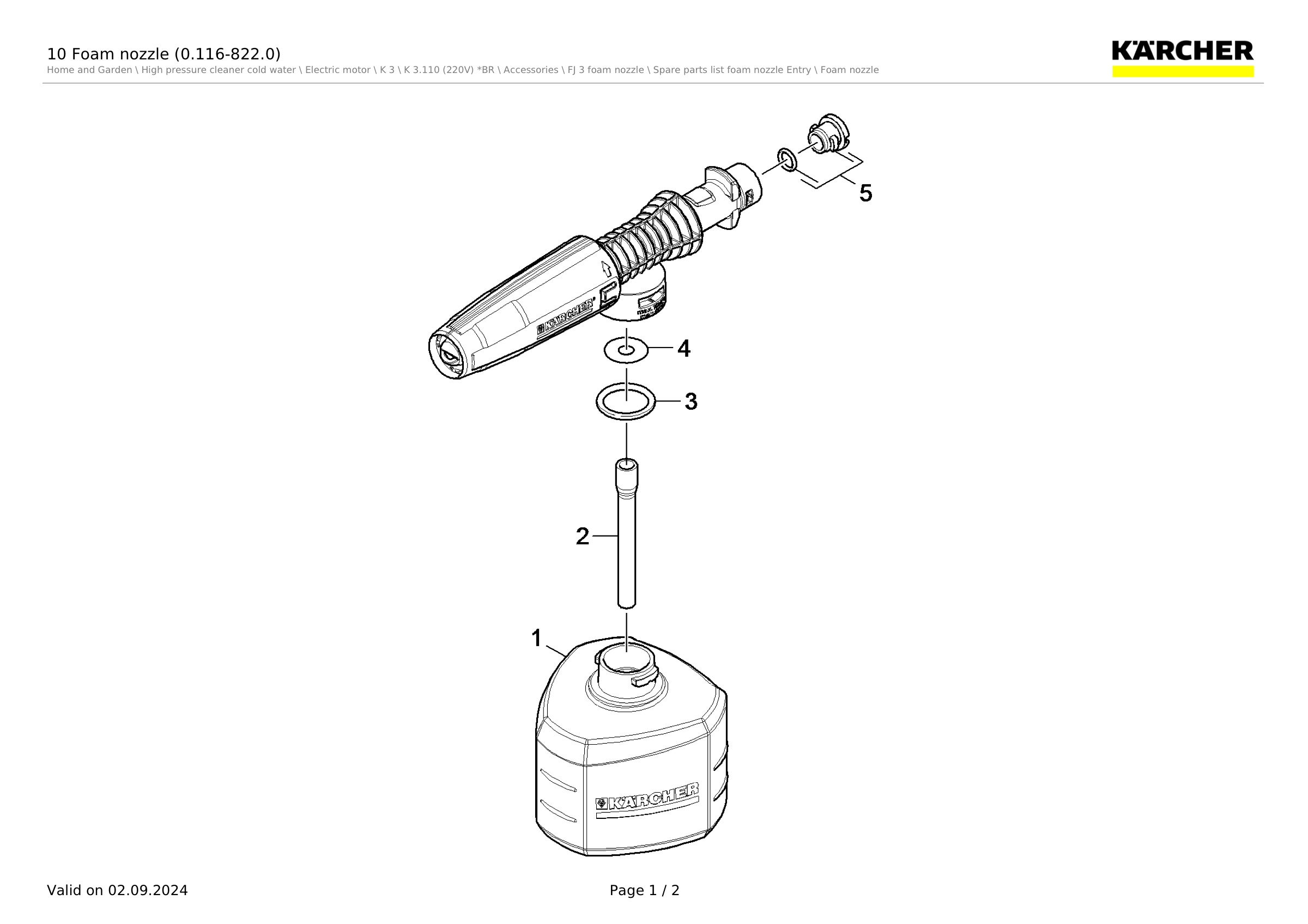 10 Foam nozzle (0.116-822.0)