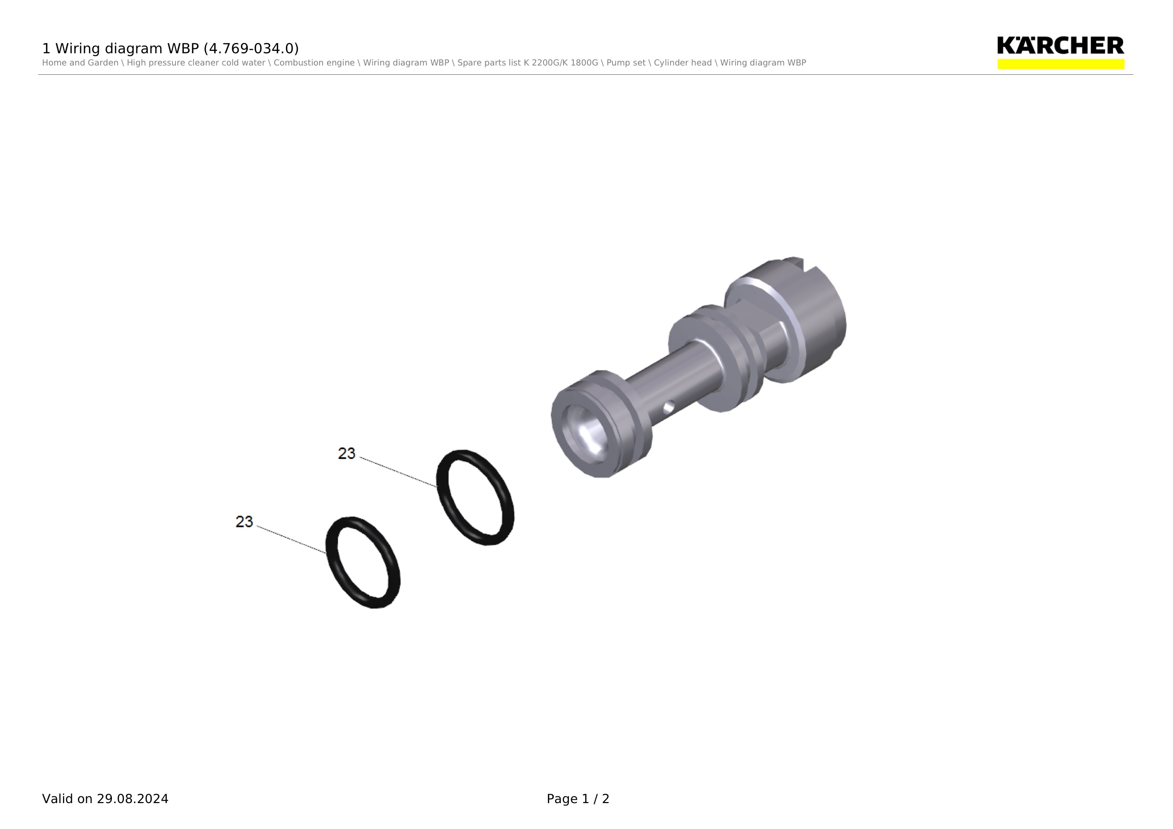 1 Nozzle insert only for replacement (4.769-034.0)