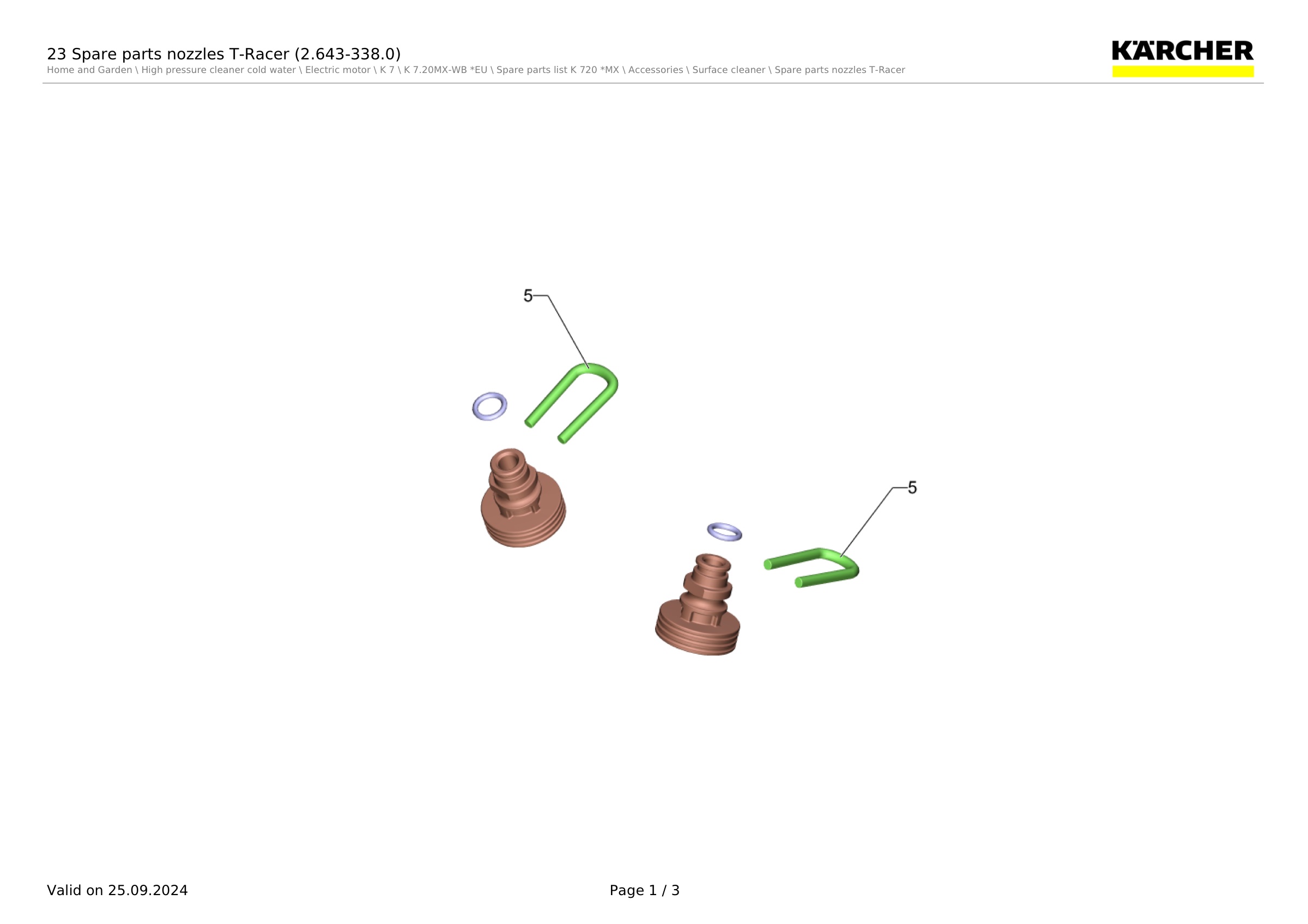 8 Spare parts nozzles T-Racer (2.643-338.0)