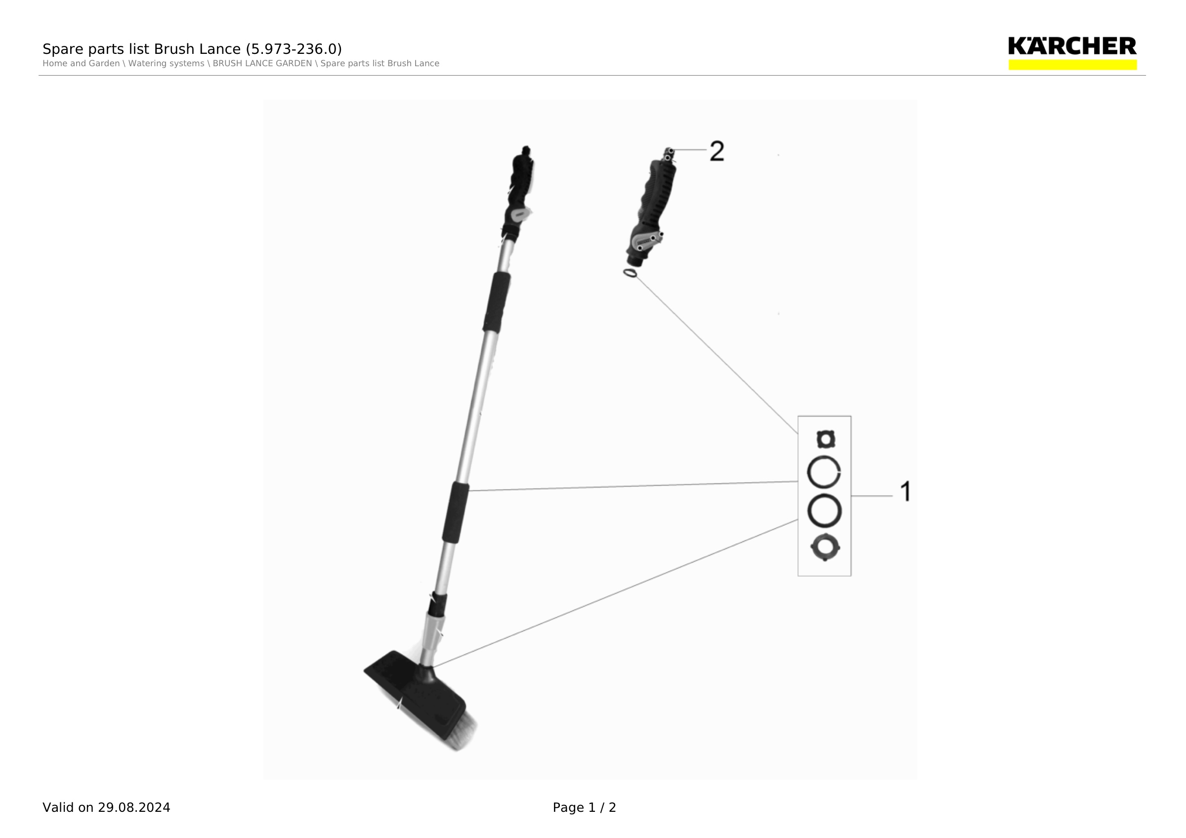 Spare parts list Brush Lance (5.973-236.0)