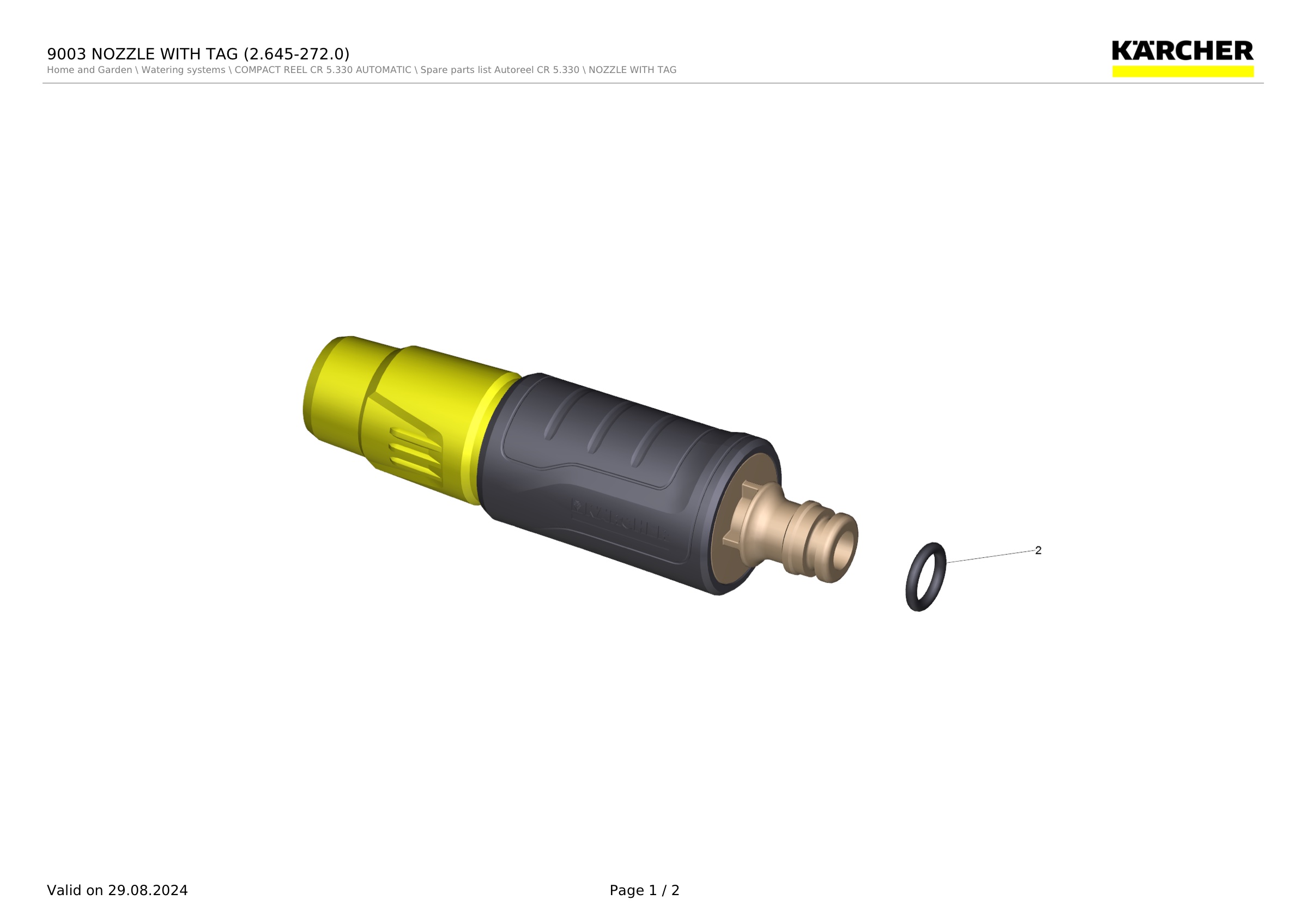 9003 NOZZLE WITH TAG (2.645-272.0)